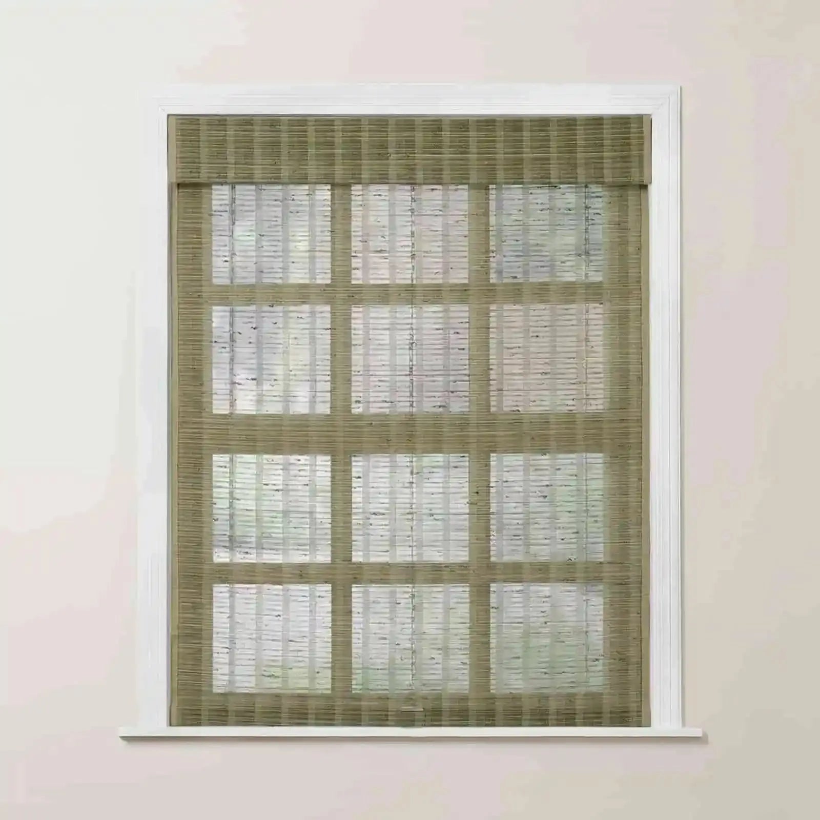 Rae Natural Ramie Bamboo Woven Shades - Series P | Eco-Friendly Window Coverings for Living Room, Bedroom & Patio | Light Filtering & UV Protection