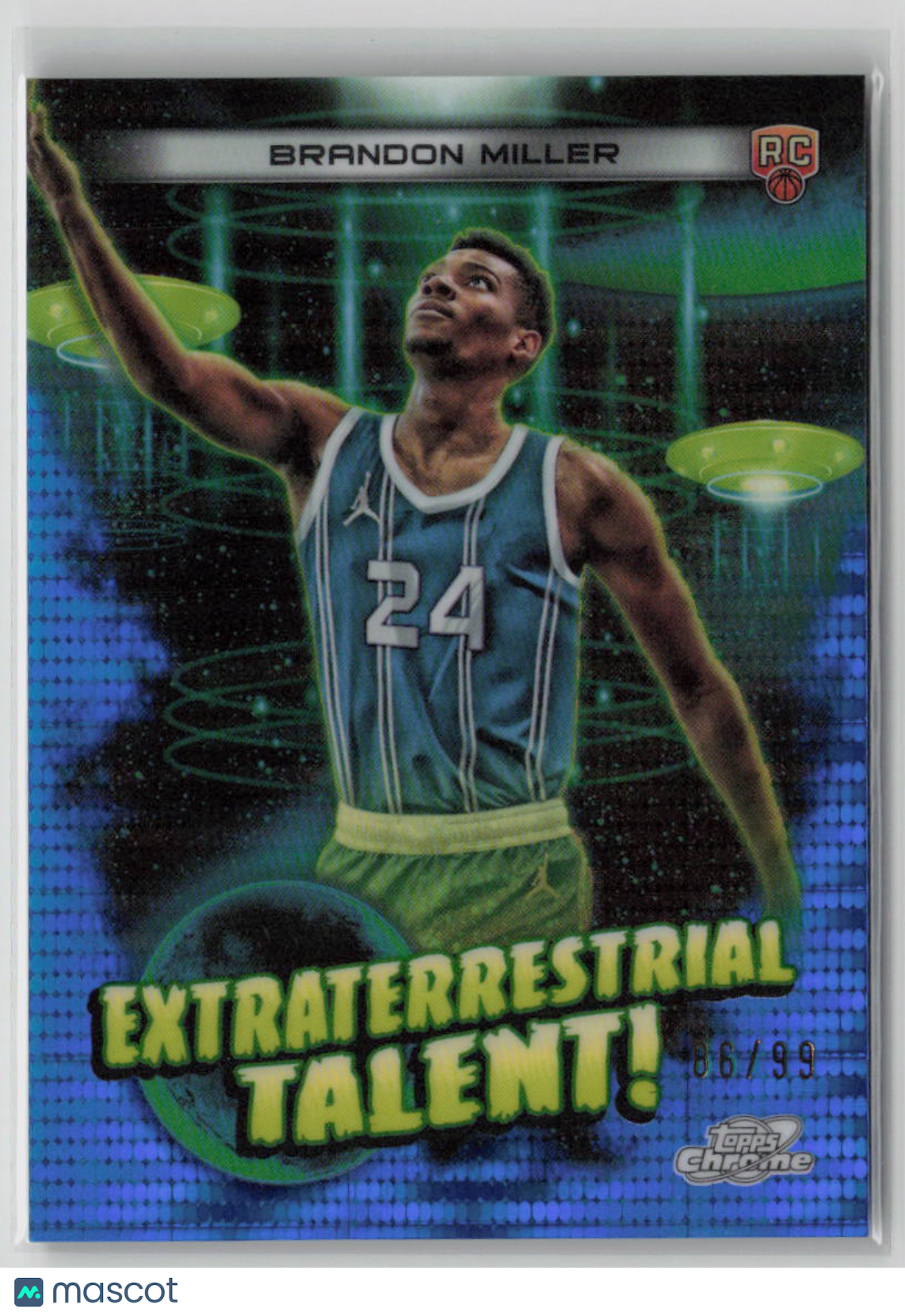 2023 Topps Chrome Cosmic Brandon Miller Rookie Blue Parallel #ET 19 86/99 - Rare Basketball Trading Card for Collectors & Sports Fans