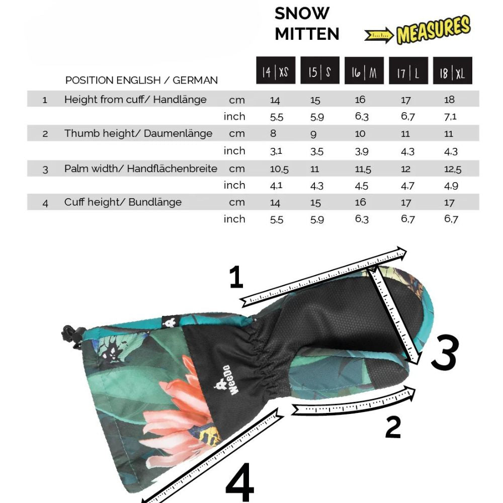 Weedo Space Cosmos Ski Mittens - Waterproof & Warm Winter Gloves for Men & Women - Perfect for Skiing, Snowboarding & Outdoor Adventures