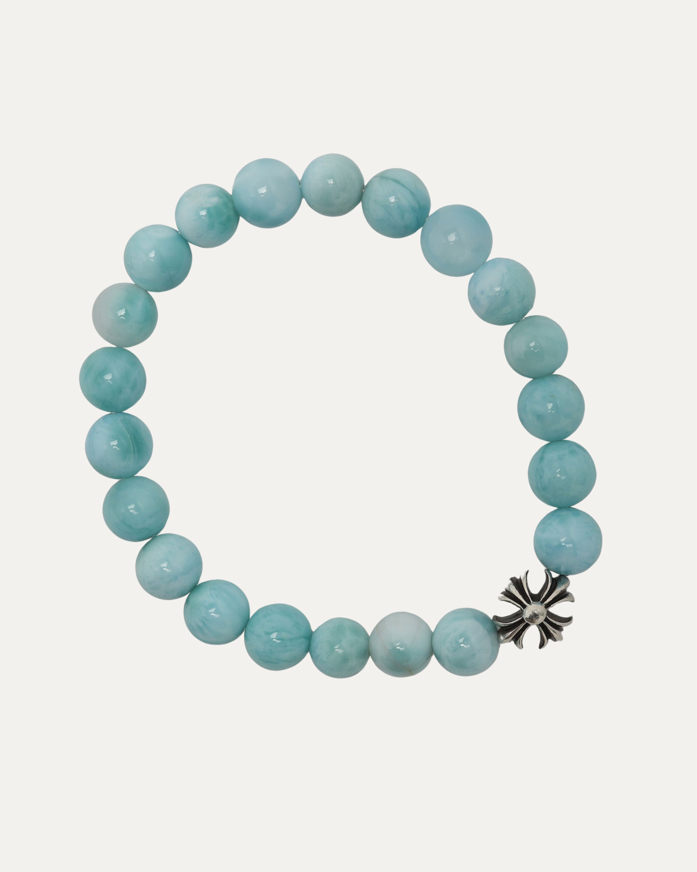 6mm Plus Cross Bead Bracelet - Religious Jewelry for Women & Men, Christian Gifts, Adjustable Prayer Beads (Perfect for Church, Daily Wear & Spiritual Protection)