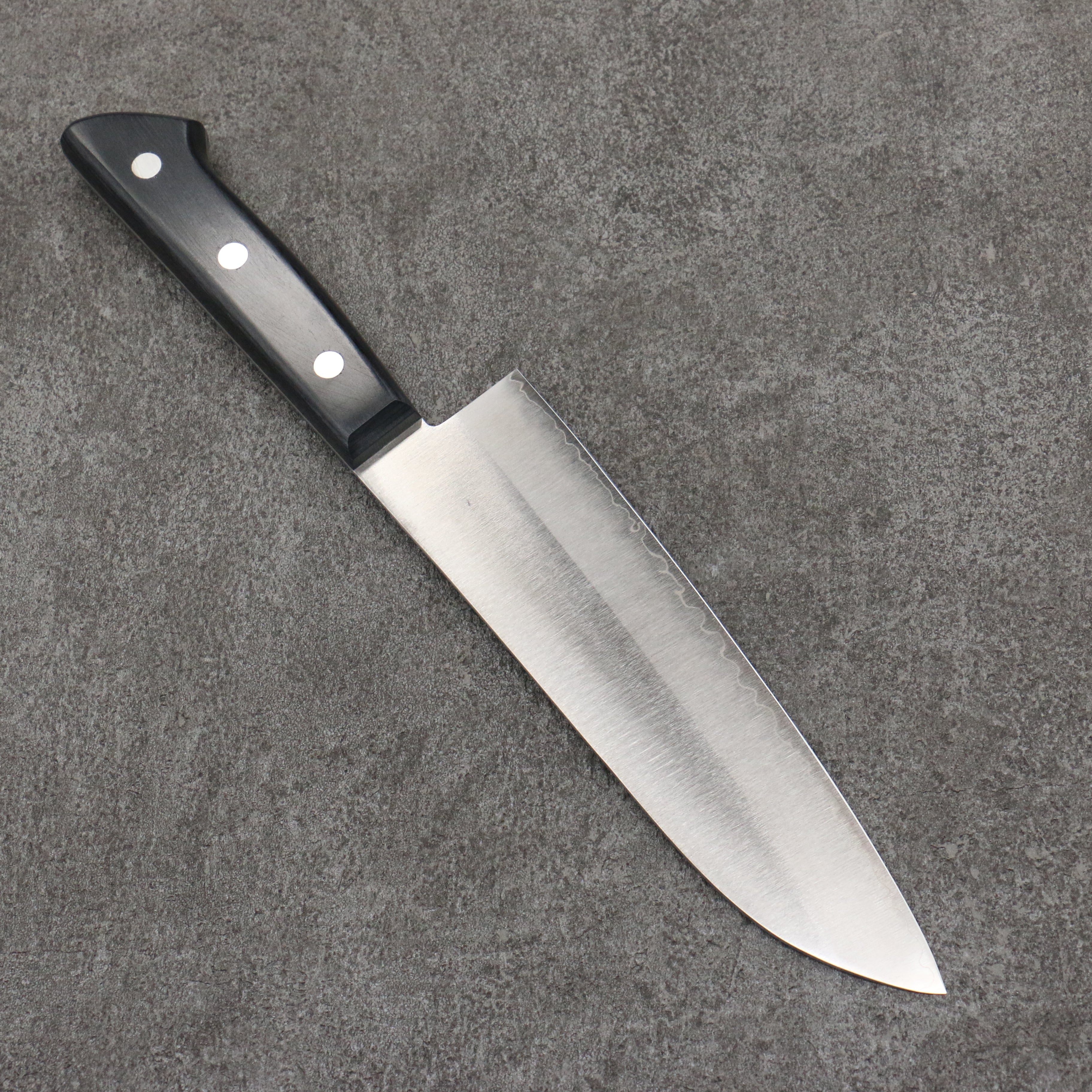 Premium Seisuke VG1 Santoku Knife 165mm - Japanese Migaki Polish Finish, Black Pakkawood Handle - Ideal for Slicing, Dicing & Chopping Vegetables, Meat & Fish