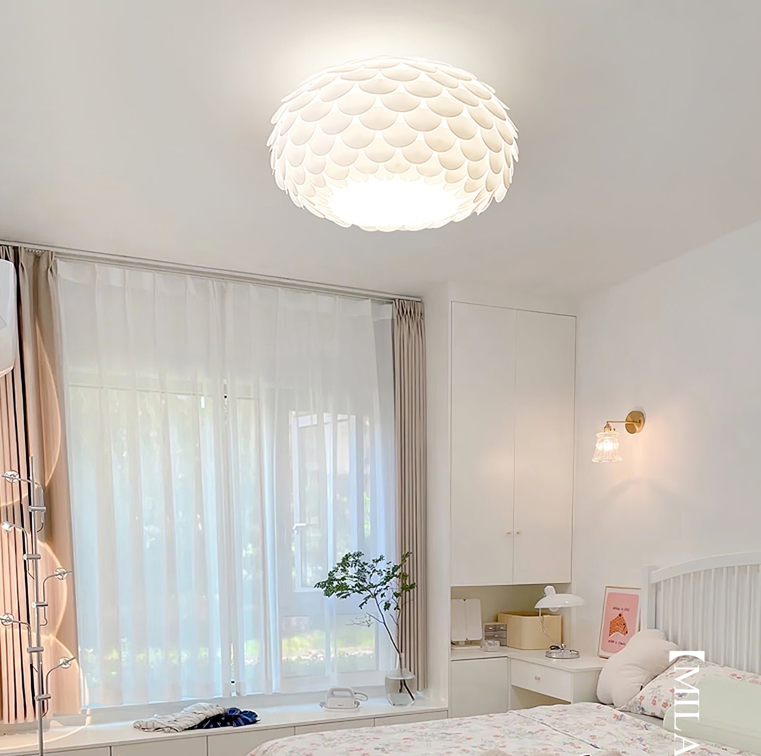 Modern LED Ceiling Light Fixture - Energy Efficient Dimmable Flush Mount for Living Room, Bedroom, Kitchen | Home & Office Lighting Solution
