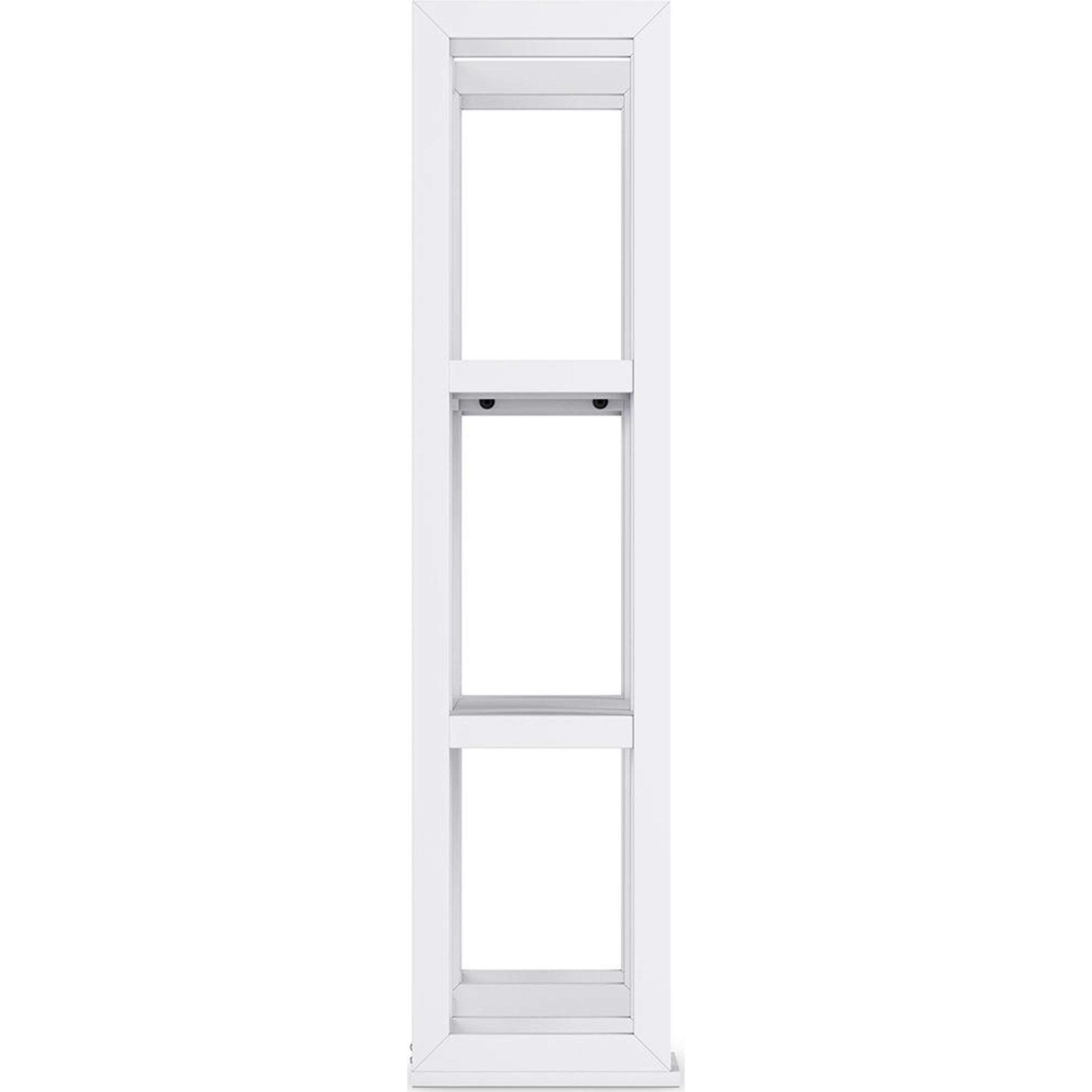 Ashbryn Hutch White and Natural Wood Storage Cabinet - Modern Farmhouse Style Organizer for Living Room, Bedroom, or Entryway (Model D844-61)