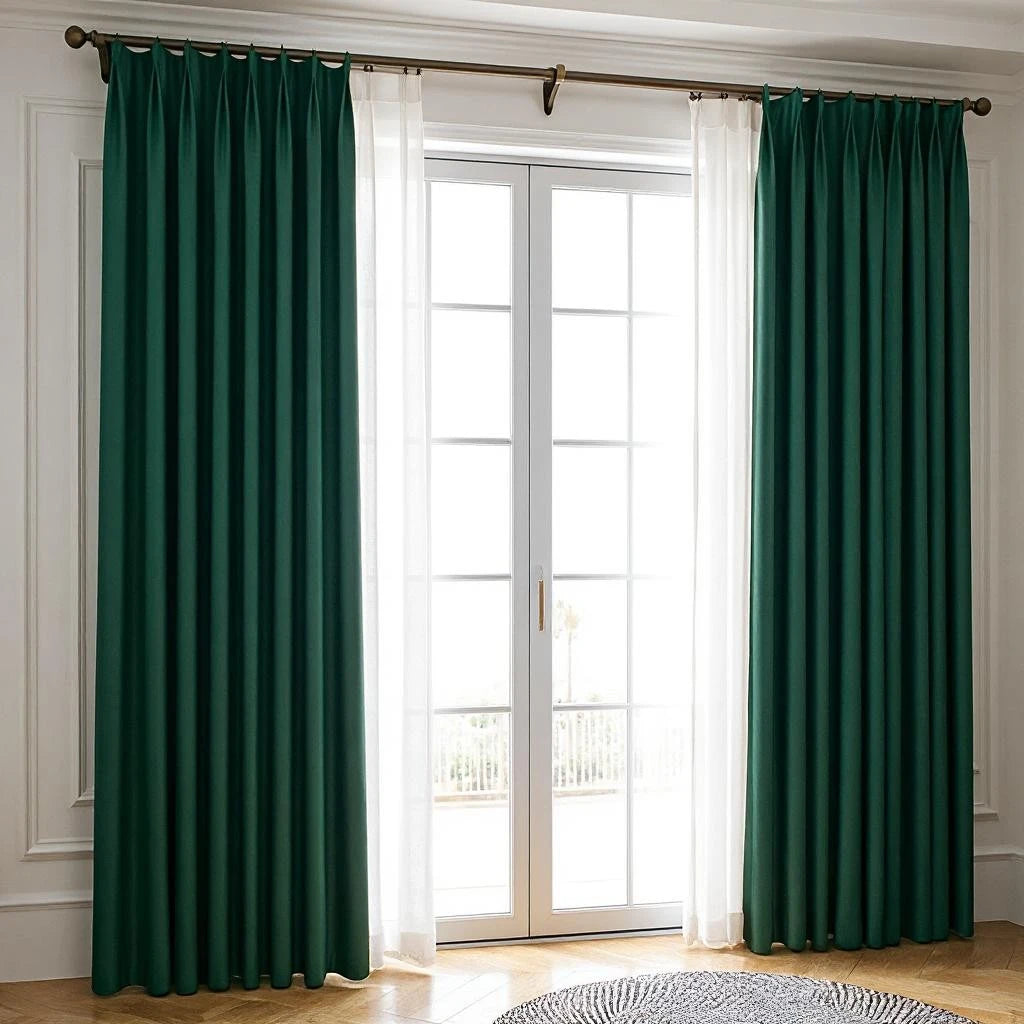 Jaliyah Solid Blackout Curtains for Bedroom - Custom Room Darkening Window Drapes for Better Sleep & Privacy - Thermal Insulated Noise Reducing Curtain Panels for Living Room, Nursery & Home Theater