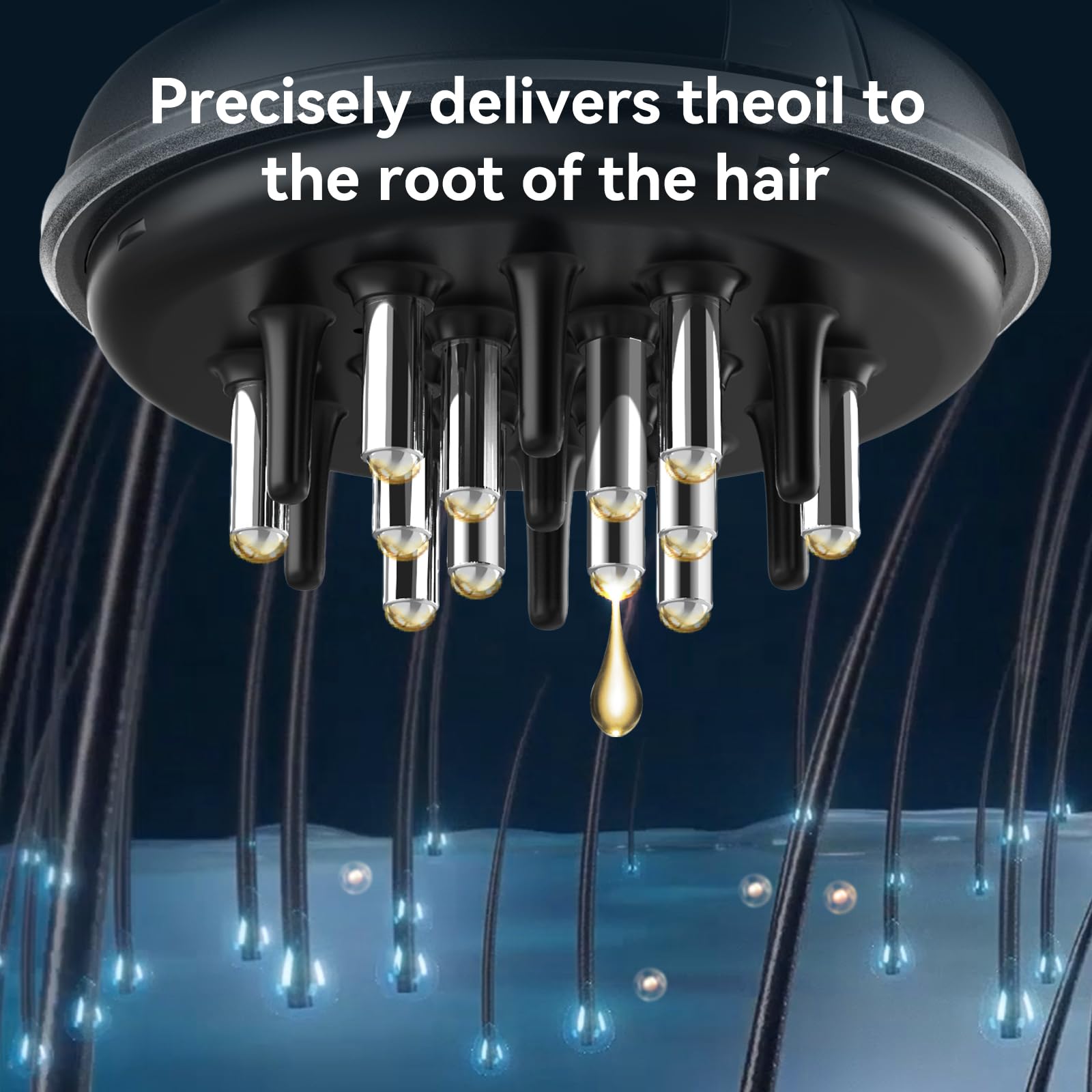 Kimairay Scalp Massage Comb with Liquid Applicator - Hair Care & Stress Relief Tool for Scalp Treatment, Head Massage & Relaxation - Perfect for Home Spa, Salon Use & Self-Care Routine