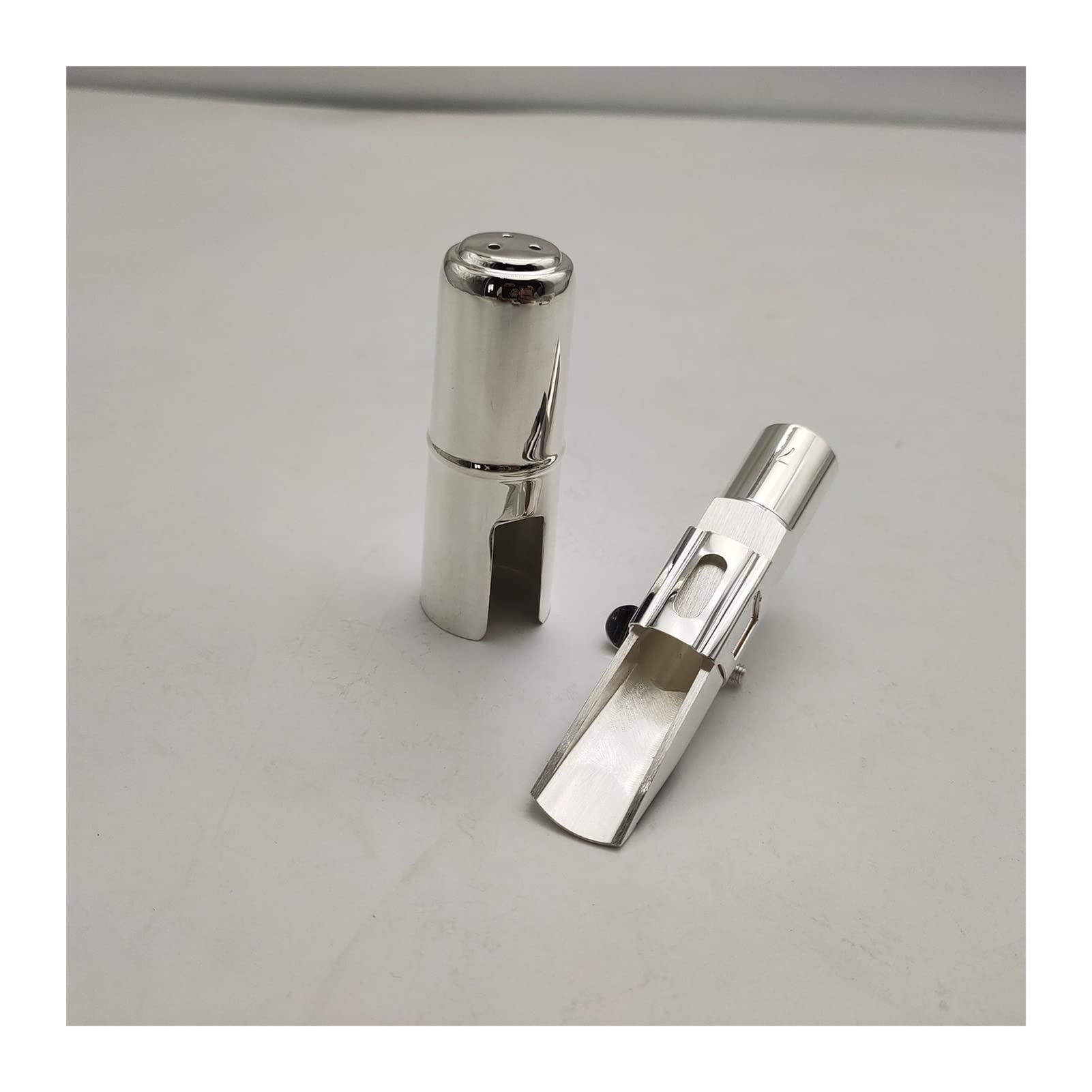 Professional Saxophone Mouthpiece Replacement Set - Silver & Gold Plated Alto/Tenor Sax Accessories for Woodwind Instruments (Soprano Silver 7) | Perfect for Jazz Bands, School Performances & Professional Musicians