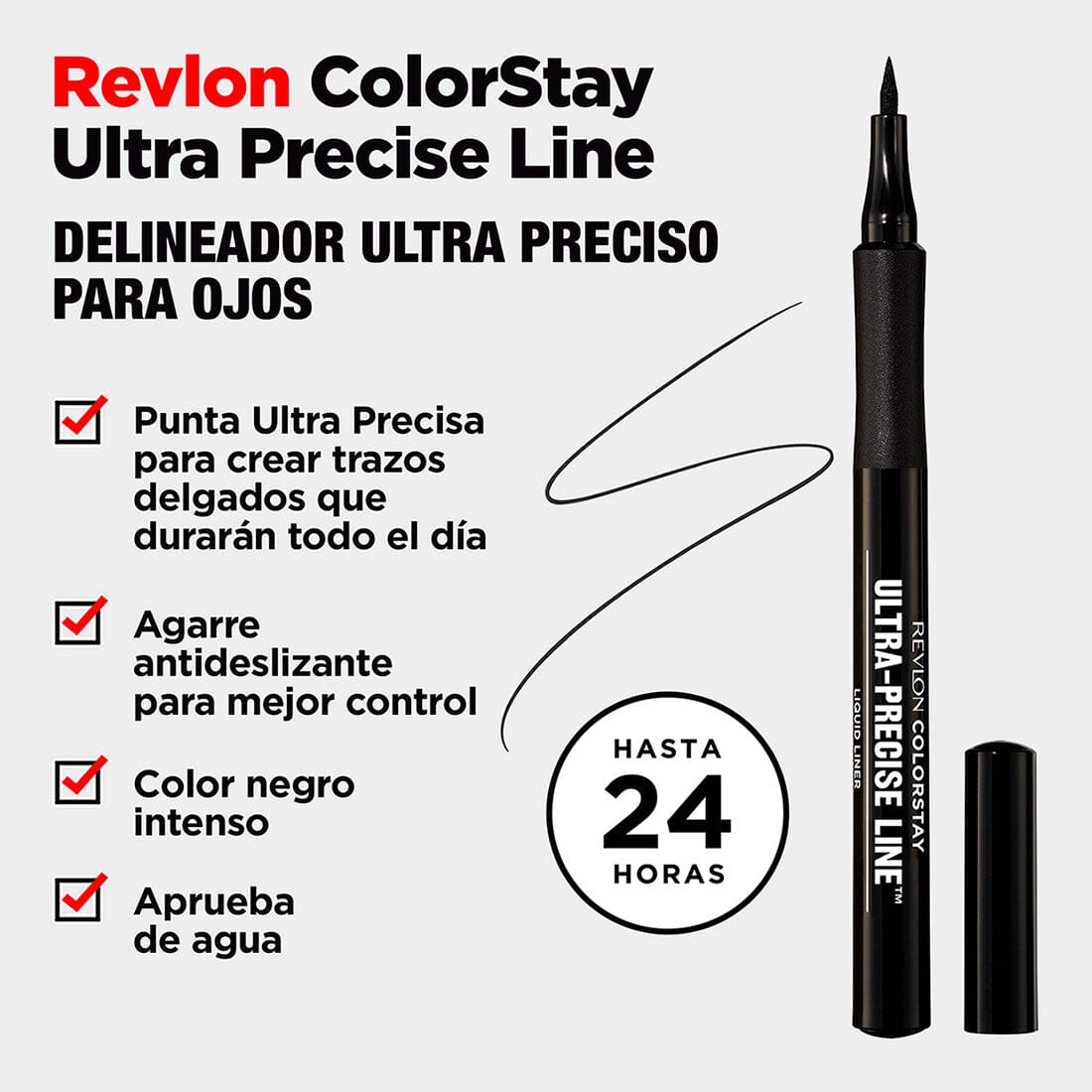 Revlon ColorStay Ultra Precise Liquid Eyeliner - Blackest Black (1.2ml) | Long-Lasting, Waterproof Eye Liner for Precise Winged Looks & Everyday Makeup