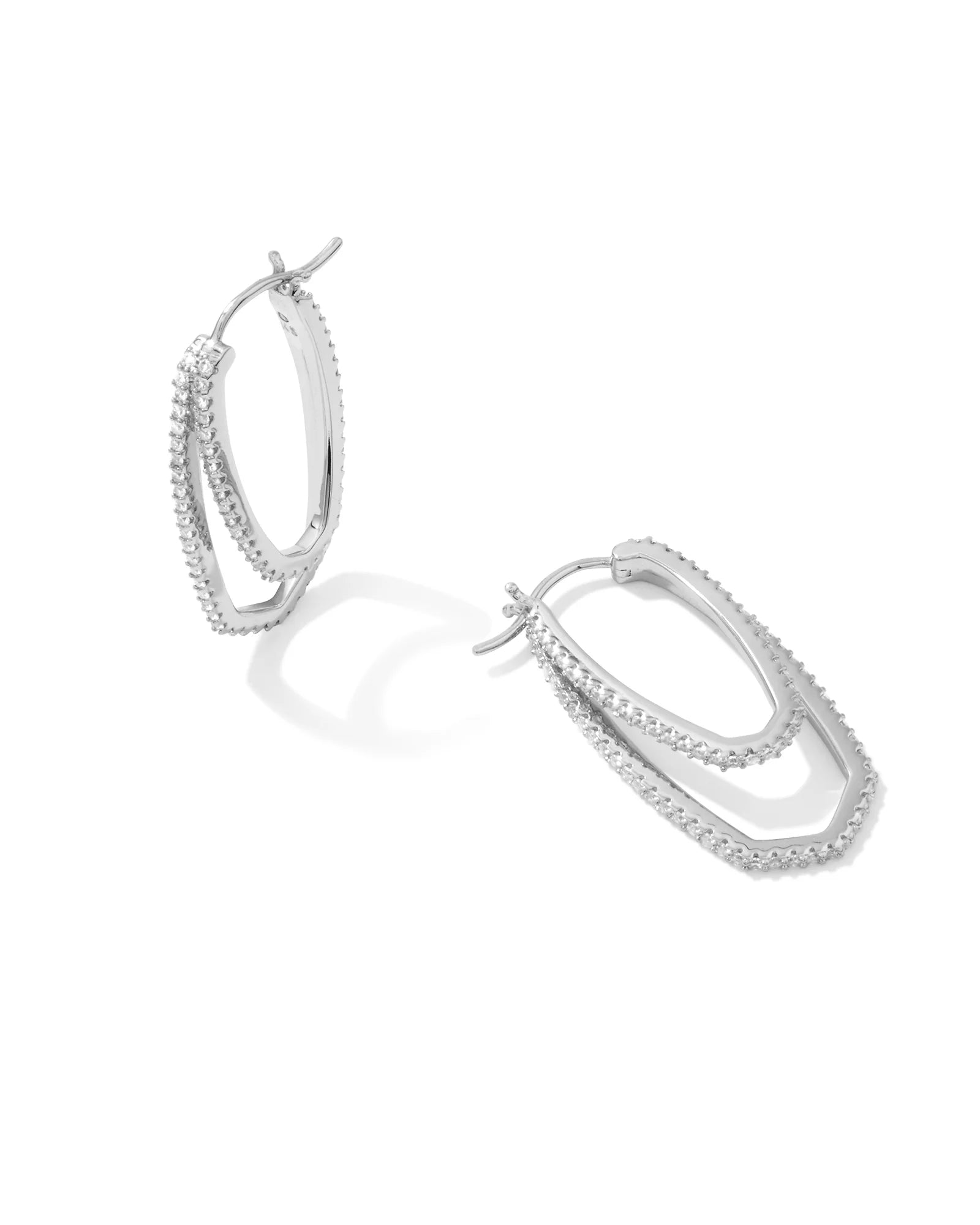 Kendra Scott Murphy Hoop Earrings in Sterling Silver - Elegant Dangle Earrings for Women, Perfect for Parties, Weddings & Everyday Wear