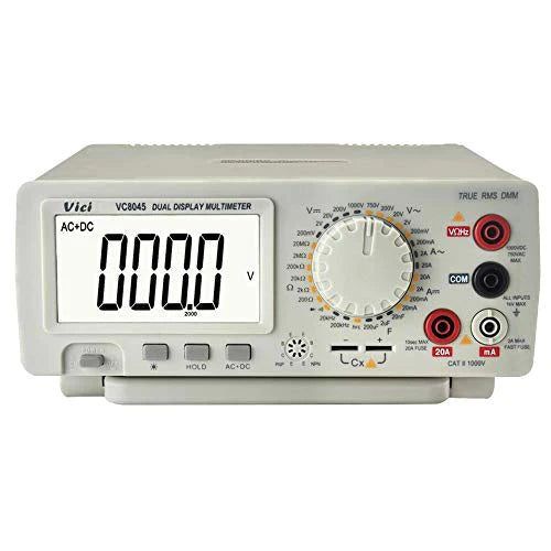 4 1/2 Digit True RMS Digital Multimeter with LCD Display & Backlight - Professional Bench Type Multimeter for Electronics Testing, Electrical Repairs, and DIY Projects