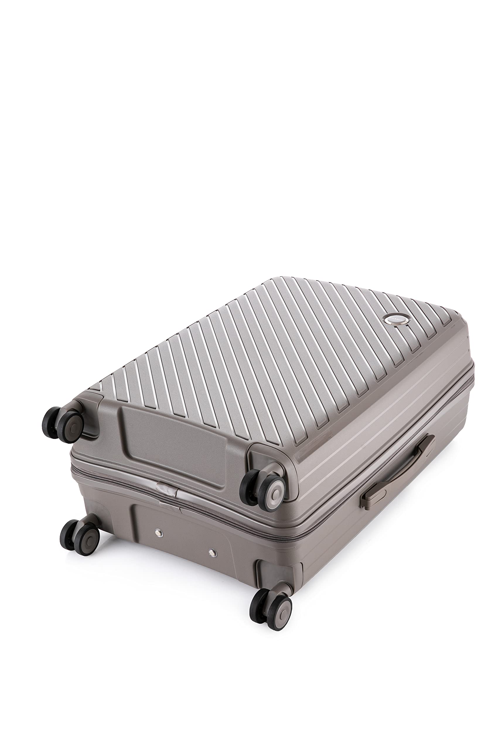 Rockland Prague 3-Piece Hardside Spinner Luggage Set (20/24/28 Inch) - Silver, Lightweight & Durable Suitcase for Travel, Business Trips & Family Vacations