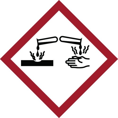 Brady 118840 GHS Corrosive Pictogram Labels - Pack of 20 Cards (16 Labels per Card) - Hazard Warning Signs for Chemical Containers & Workplace Safety