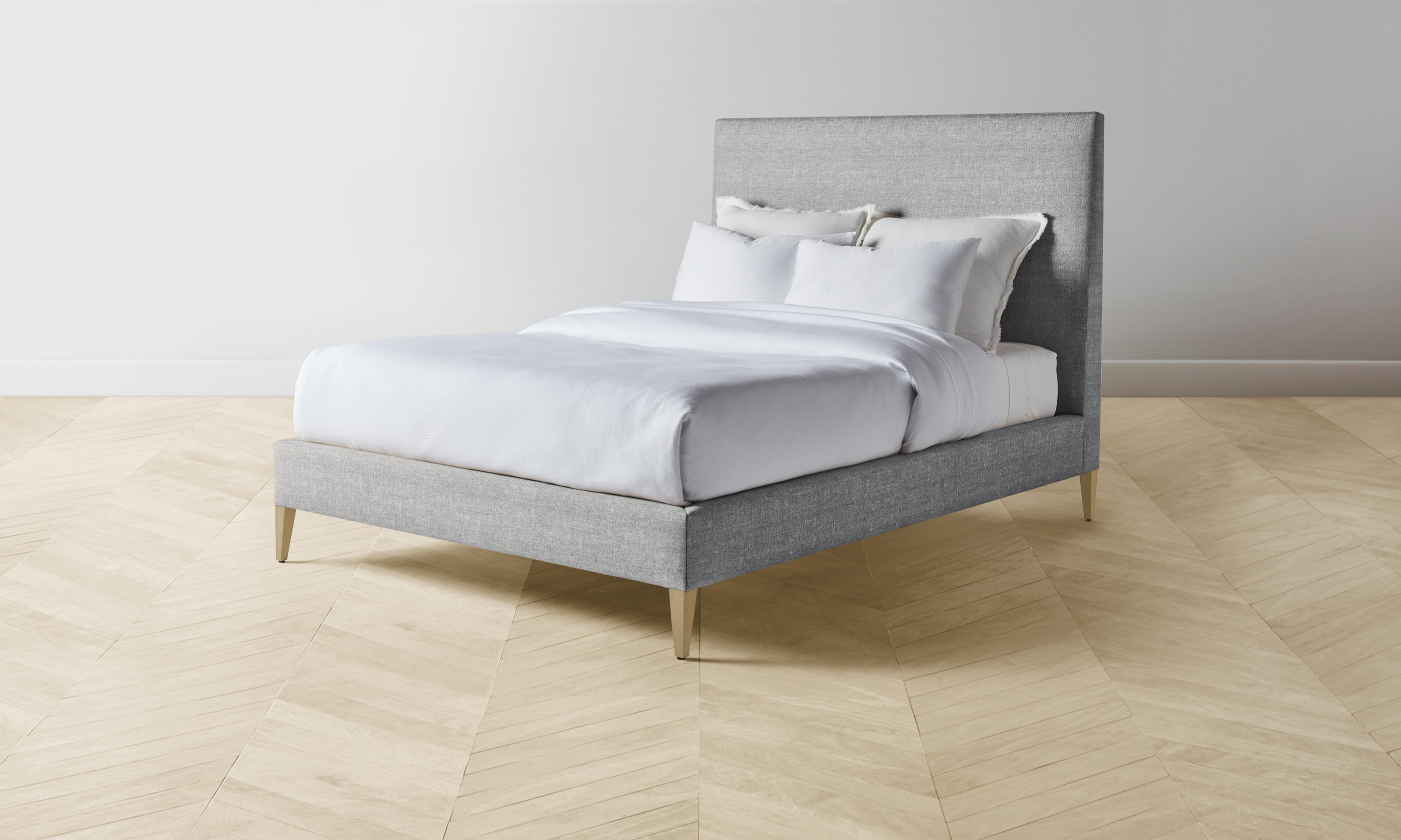 The Essex Bed - Premium Merino Wool Heather Grey - Perfect for Cozy Bedrooms & Modern Home Decor