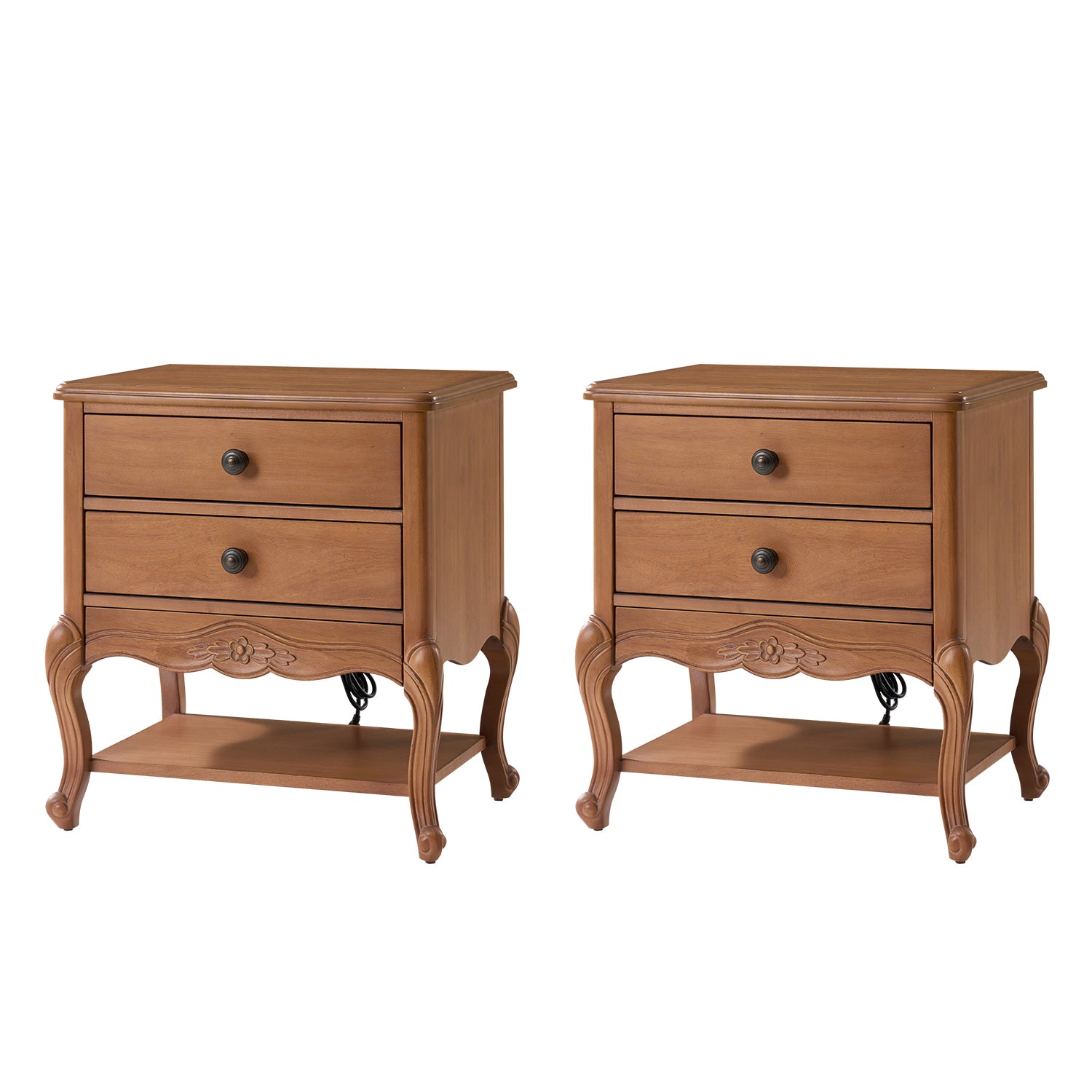Nina Modern Nightstand with Hidden Drawer - Fully Assembled Bedside Table for Bedroom, Living Room & Office - Traditional Exquisite Design (Optional Types Available)