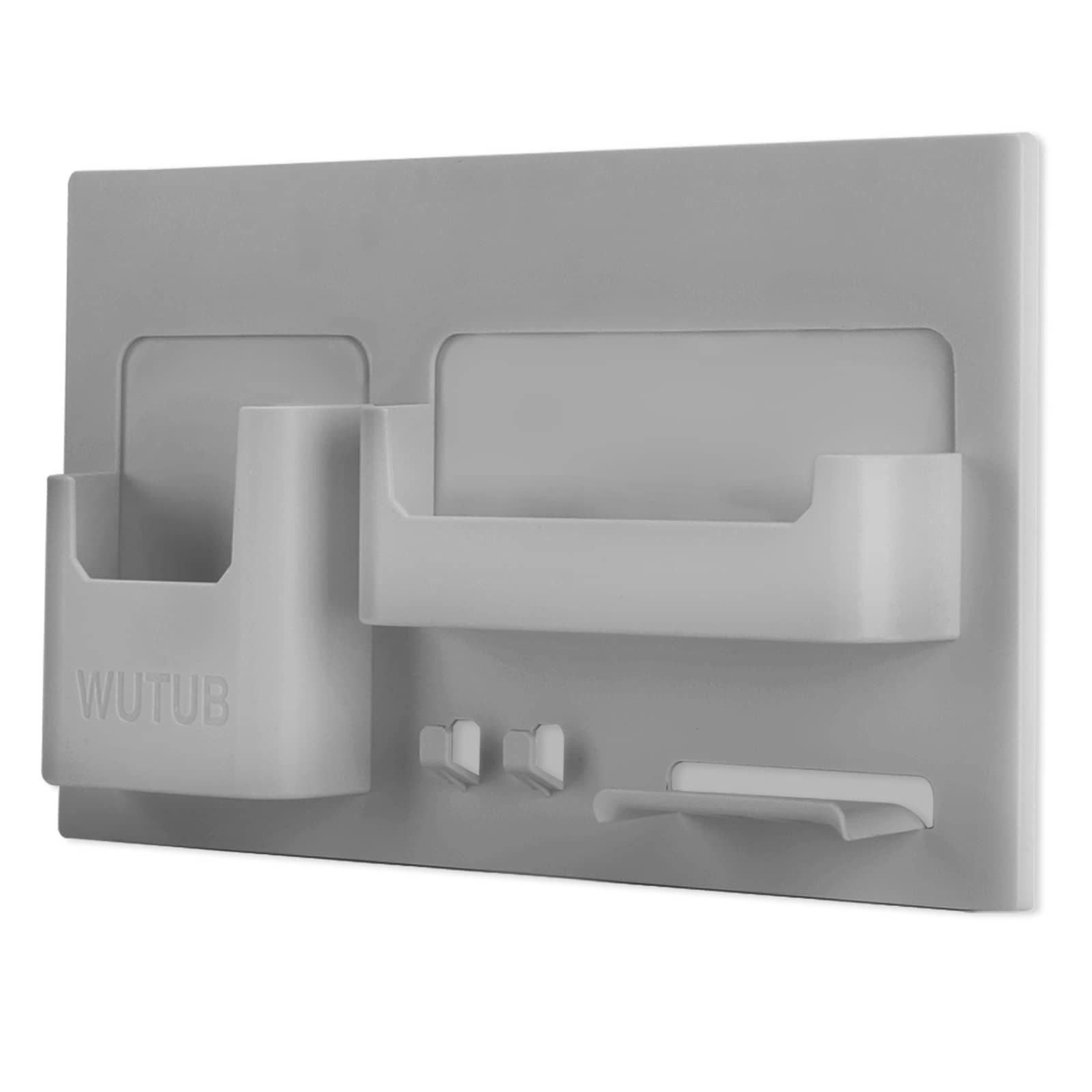 Gray Bathroom Shelves & Bedside Wall Shelf Organizer - Space-Saving Storage for Bathroom, Bedroom, Kitchen & Office