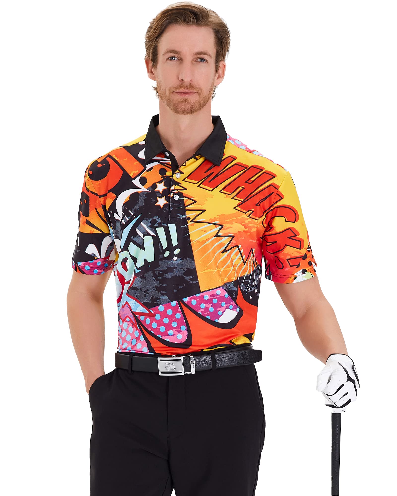 Men's Golf Polo Shirts - Short Sleeve Athletic Shirts for Sports & Casual Wear