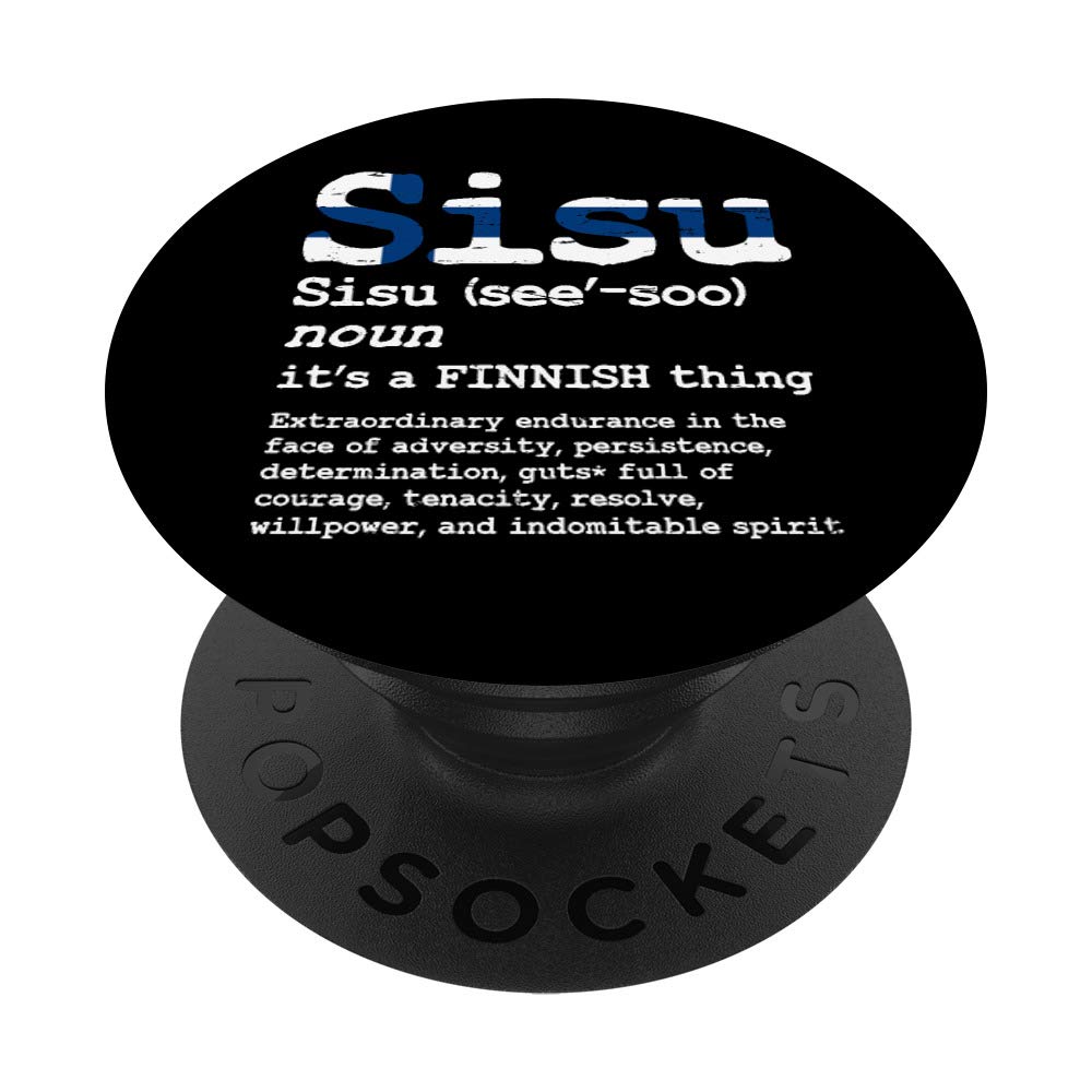 Finnish Sisu Print PopSockets Grip and Stand for Phones & Tablets - Durable Phone Accessory with Finnish Pride Design - Perfect for Travel, Work, and Daily Use