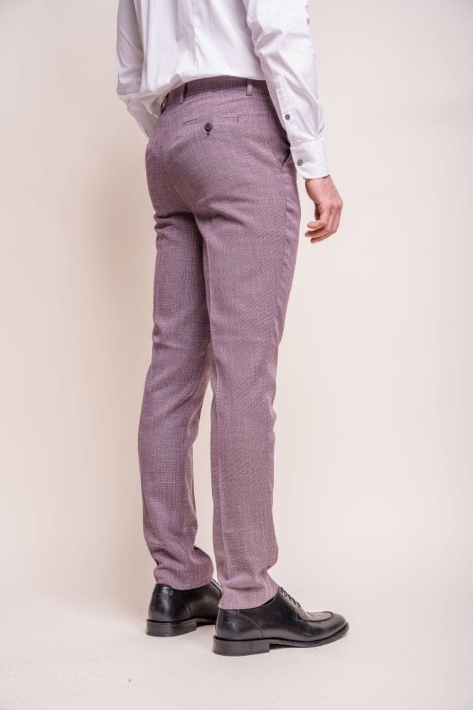 Cavani Classic Miami Lilac Slim Fit Trousers for Men - Stylish Office & Casual Wear - Perfect for Business, Travel & Night Out