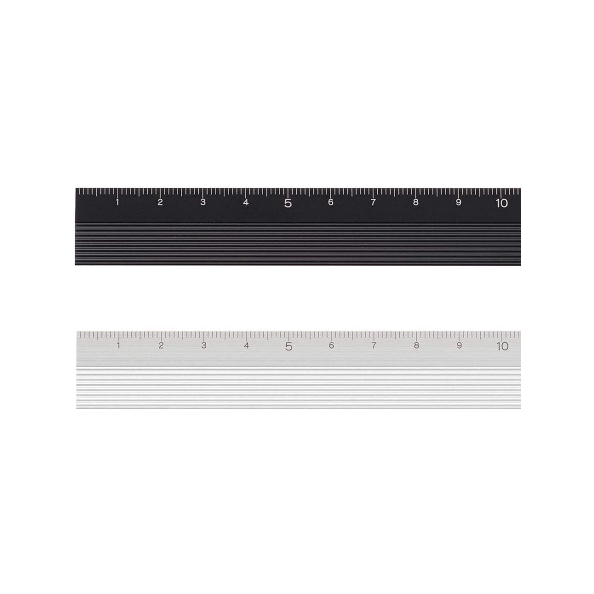 Premium 15cm Aluminum Ruler - Midori DESIGNPHIL - Lightweight & Durable Metal Straight Edge for School, Office, Crafting & DIY Projects