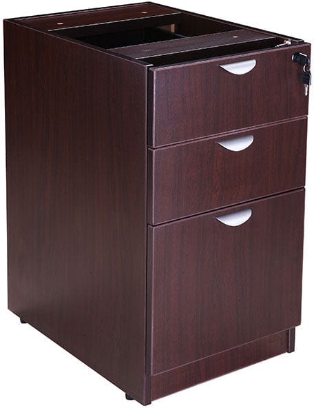 Boss Deluxe Pedestal Full-Size File Cabinet - 15.5