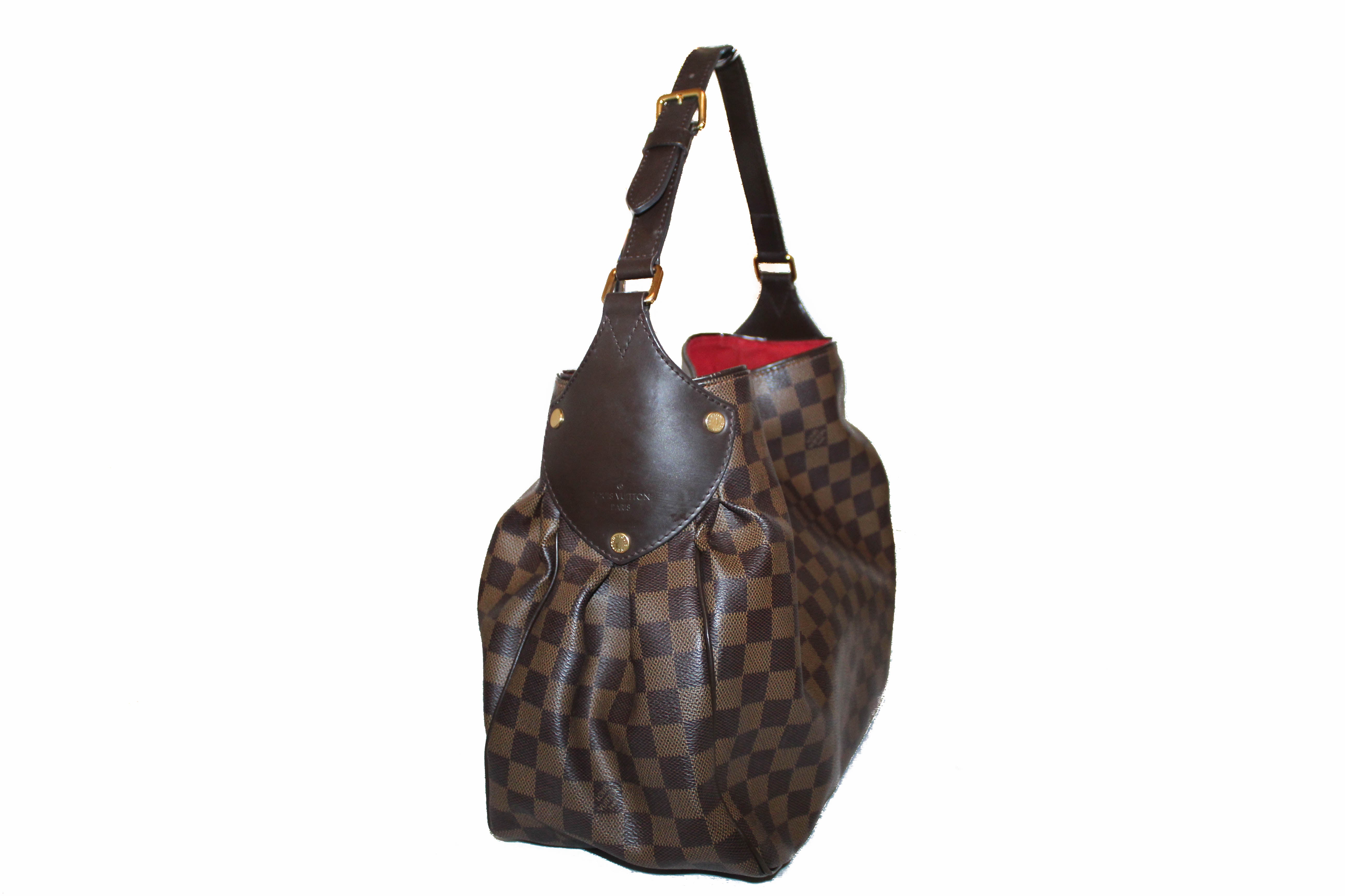 Authentic Louis Vuitton Damier Ebene Canvas Reggia Shoulder Bag for Women - Luxury Designer Crossbody Purse for Work, Travel & Everyday Use