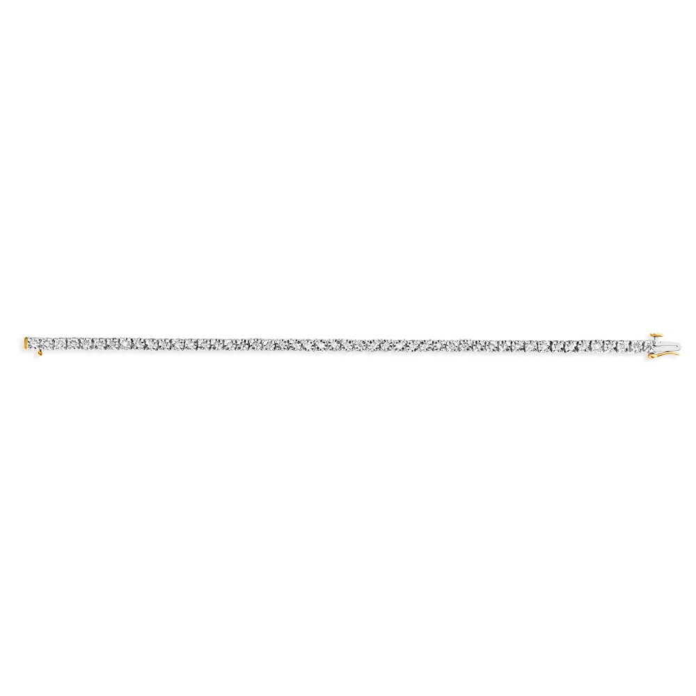 1 Carat Diamond Tennis Bracelet in 9ct Yellow Gold - Elegant Jewelry Gift for Women, Anniversary & Special Occasions