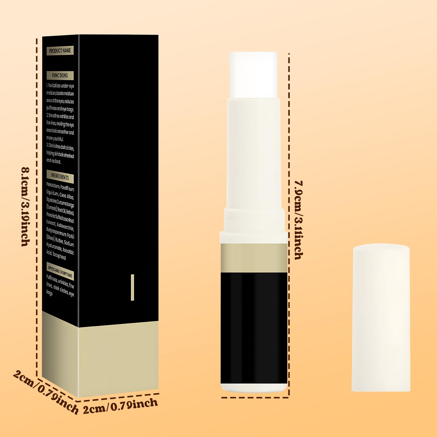 2PCS Lumibalm Eye Serum Stick for Under Eye Bags - Anti-Aging Eye Cream Reduces Fine Lines & Deeply Moisturizes - Perfect for Dark Circles, Puffiness & Wrinkles - Day & Night Use for Brighter, Youthful Eyes