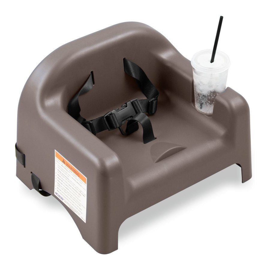Carlisle 911401 Stackable Booster Seat for Kids - Durable Brown Plastic Chair - Perfect for Dining, Kitchen, and Outdoor Use