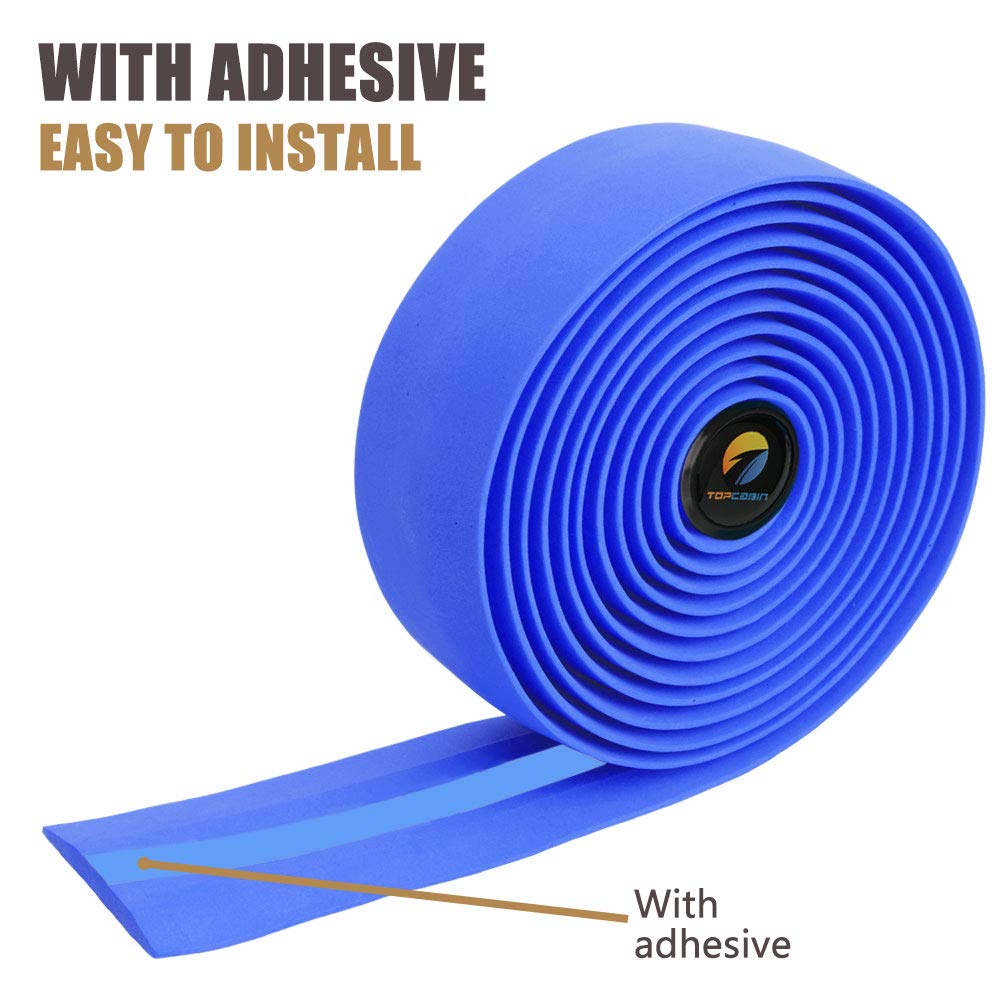 TOPCABIN® Camouflage Comfort Gel Road Bike Handlebar Tape - Non-Slip Cycling Grip with Reflective Bar Plugs for Enhanced Safety - Perfect for Road Bikes, Mountain Bikes & Commuting