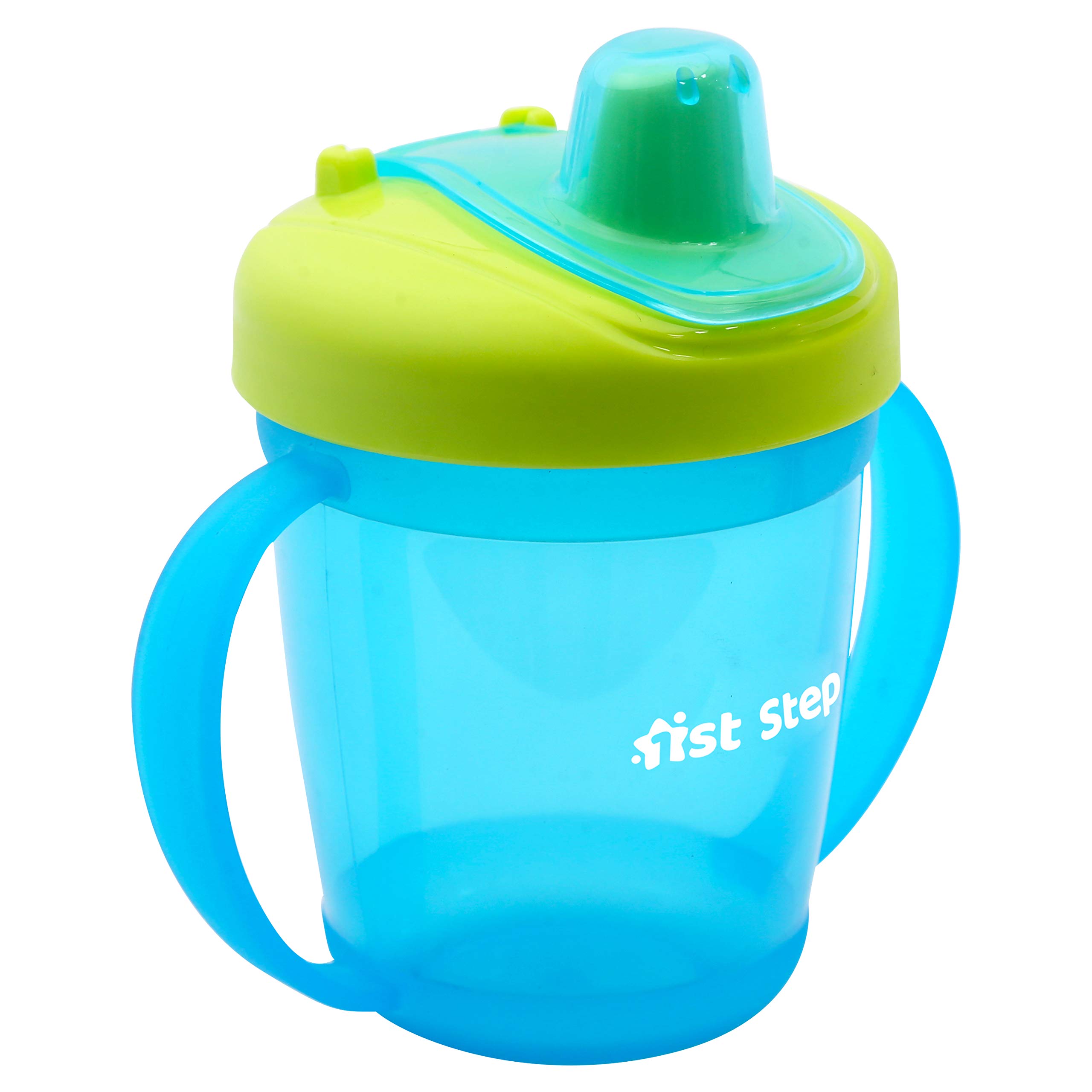 1ST STEP 250ml BPA-Free Hard Spout Sipper Cup - Leak Proof Toddler Water Bottle for Boys & Girls (Blue) - Ideal for School, Travel, and Outdoor Activities