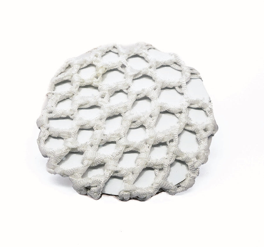 Elegant White Crochet Bun Cover Hair Accessory for Women - Perfect for Yoga, Weddings & Everyday Hairstyles