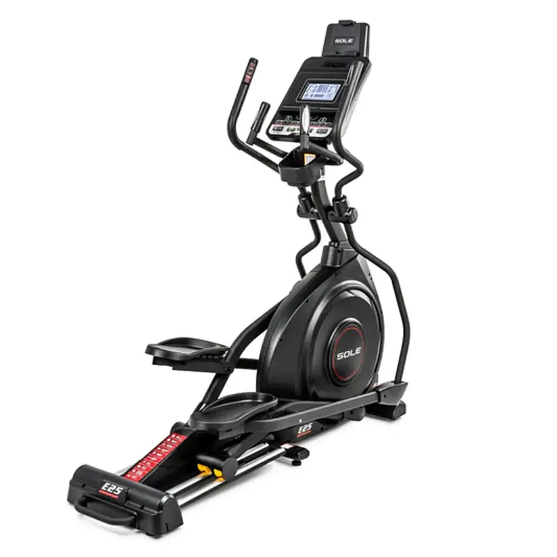 SOLE E25 Elliptical Machine for Home Gym - Low Impact Cardio Workout Equipment with 20 Resistance Levels - Perfect for Small Spaces & Full Body Training (2024 Model) | Ideal for Home Fitness, Weight Loss & Joint-Friendly Exercise