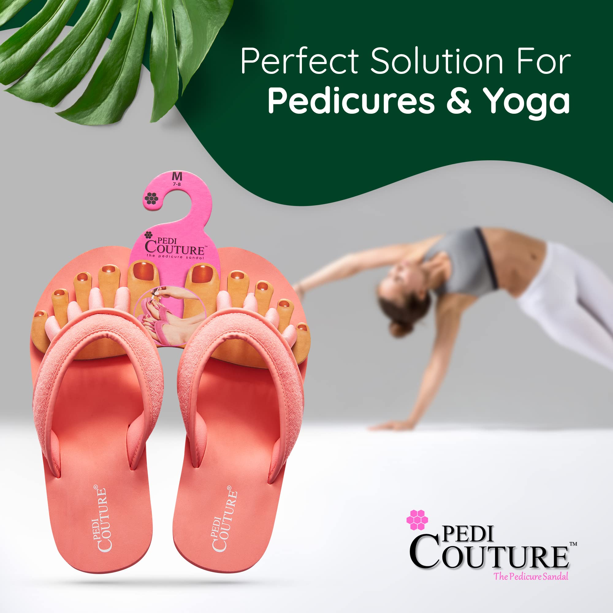 Women's Pedicure Sandals with Built-In Toe Separators - Comfortable Spa Style Flip Flops for Home, Salon, Yoga & Gym | Perfect for Manicures, Pedicures & Relaxation