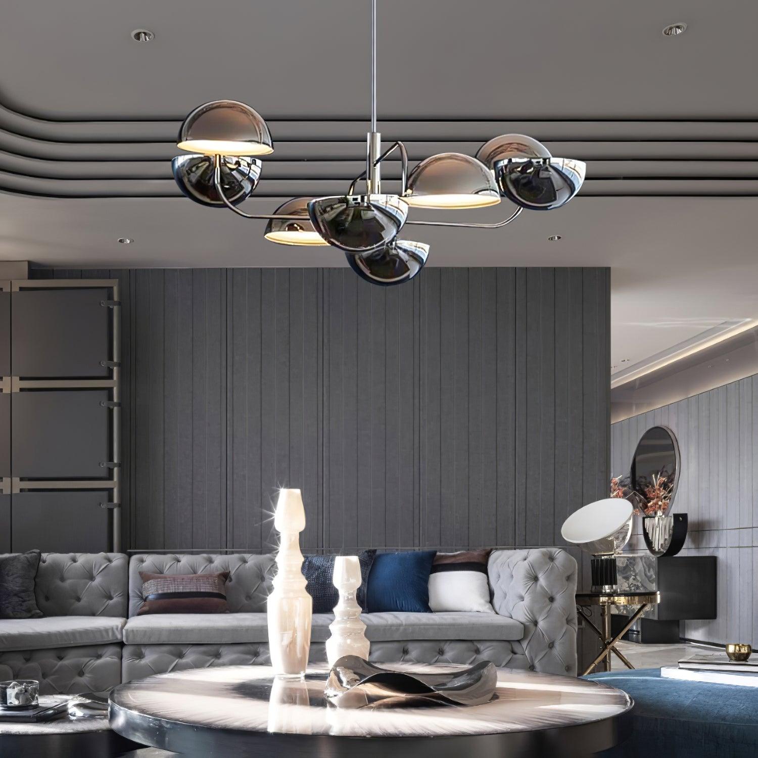 Elisabeth Penta Chandelier - Modern 5-Light Crystal Ceiling Fixture for Dining Room, Living Room & Bedroom Lighting