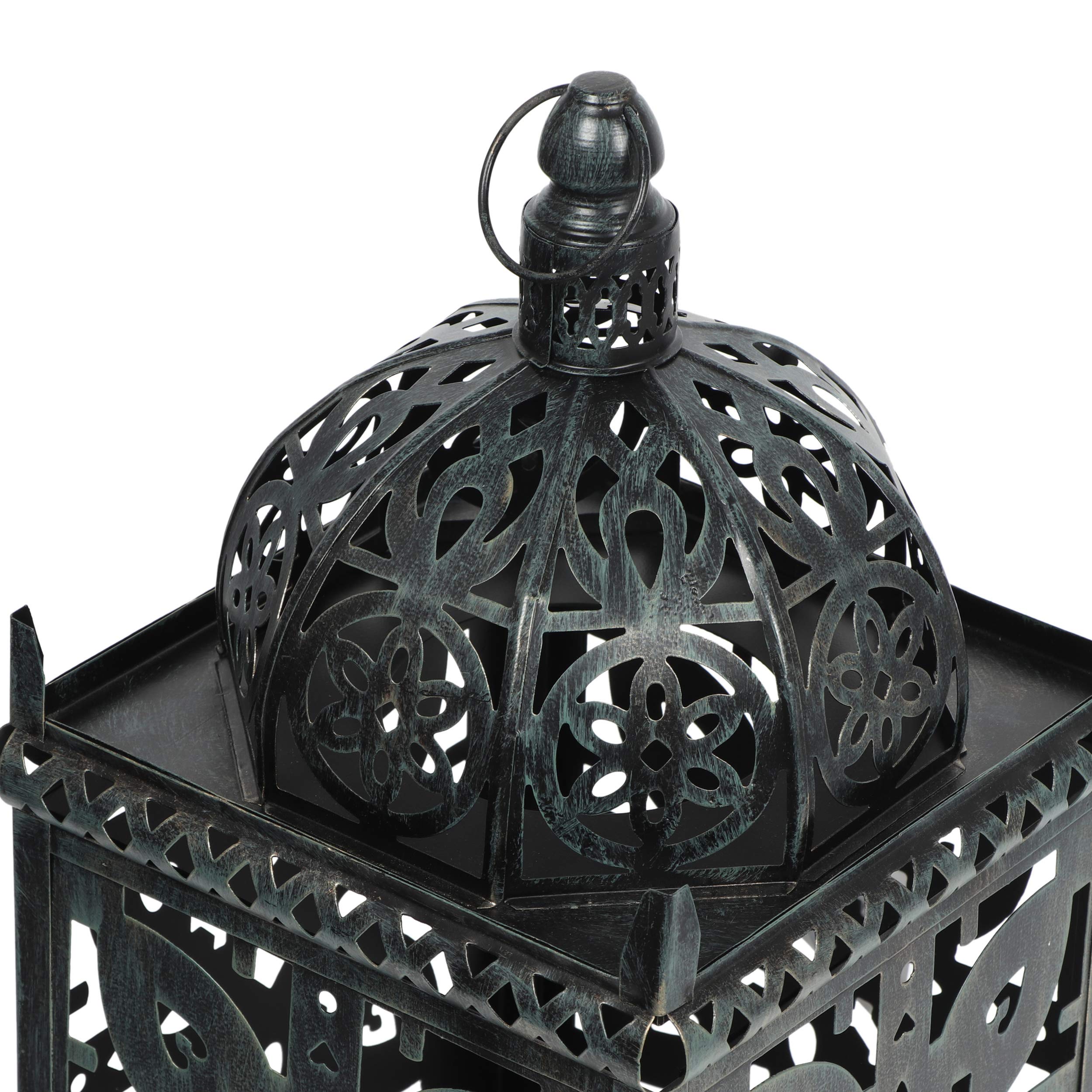 Christopher Knight Home Jenera Outdoor Lantern - Antique Patina Finish for Porch, Garden & Patio Decor - Weather-Resistant Metal Wall Light for Exterior Home Lighting