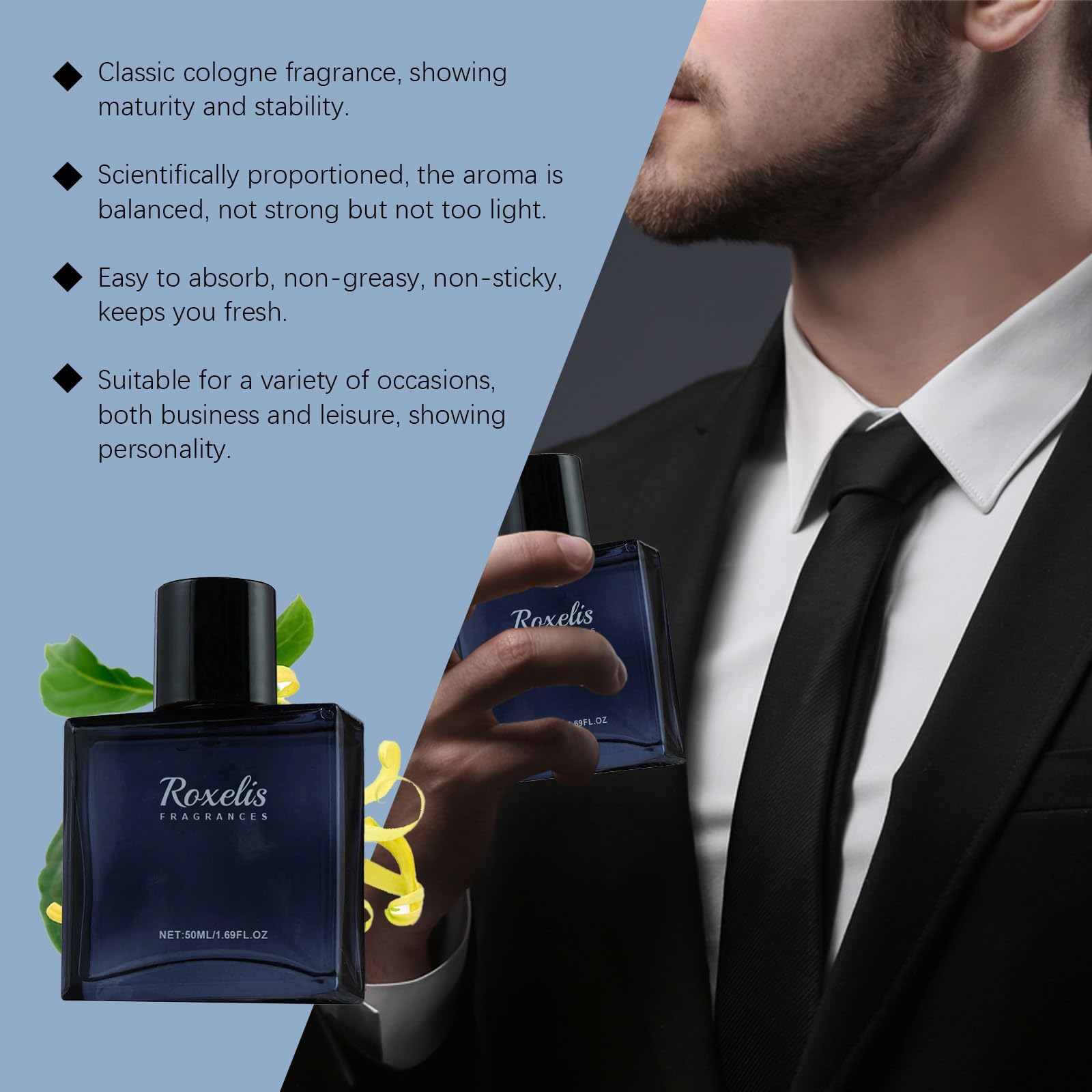 Premium Men's Cologne - Long Lasting Fragrance for Date Night & Special Occasions - 1.87 Fl Oz Pheromone Perfume - Gift for Him - Perfect for Romantic Evenings, Weddings & Night Out