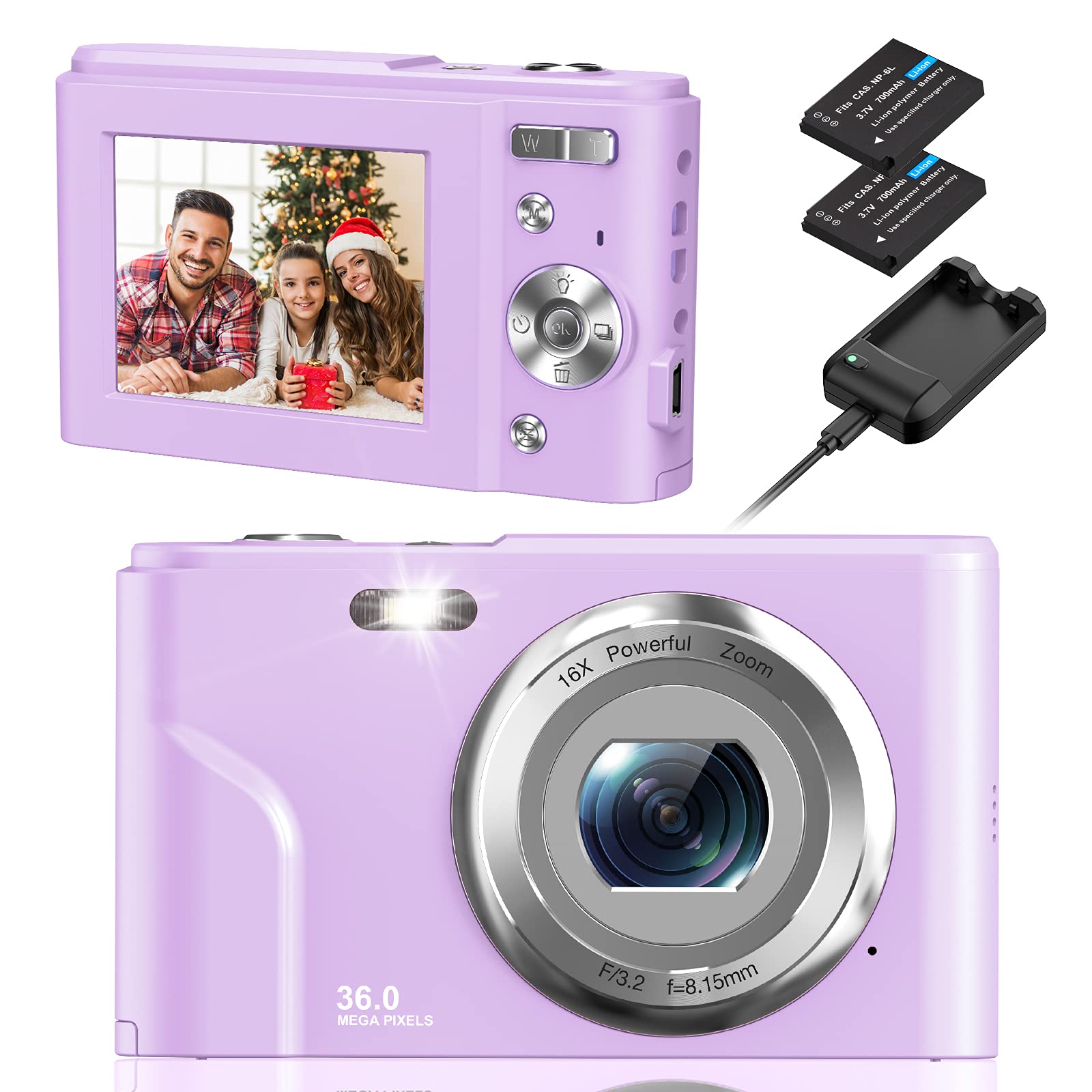 NEZINI Kids Digital Camera - 36MP Full HD 1080P, 2.4