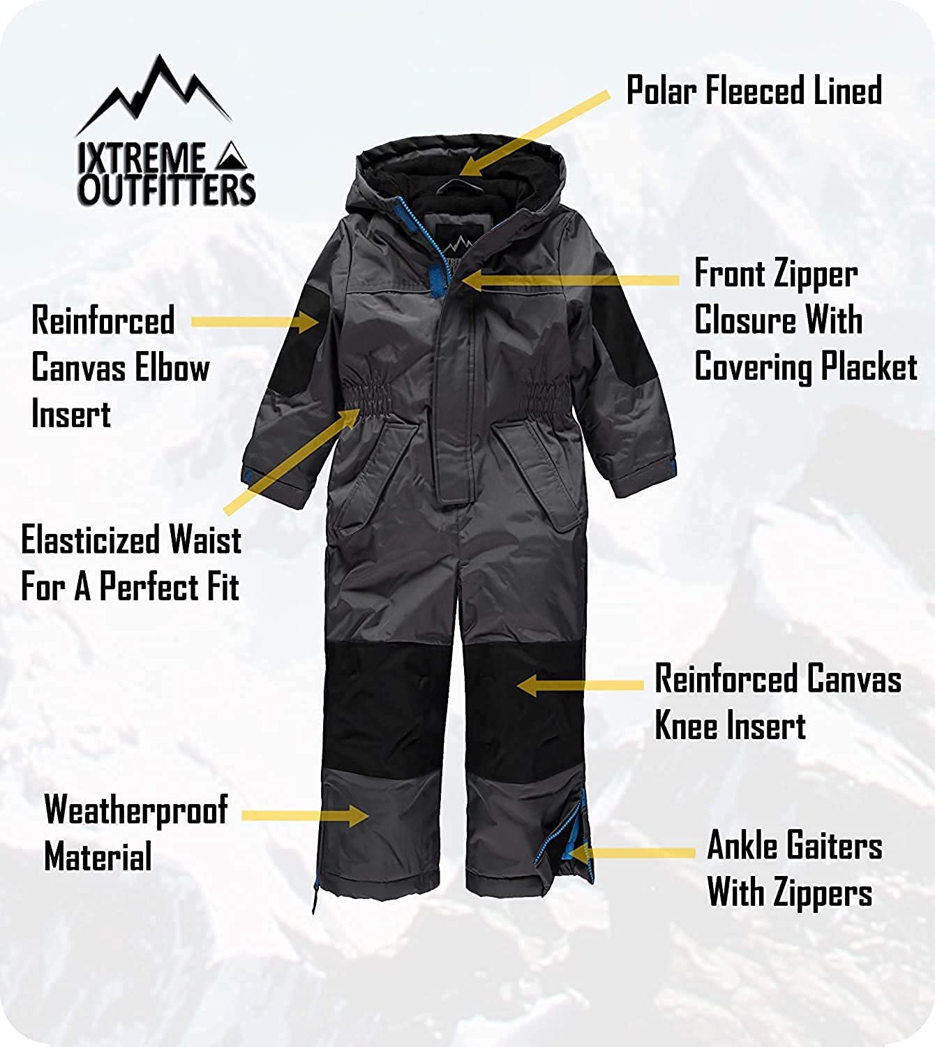 iXtreme Boys' Snowmobile Suit - Waterproof Winter Jacket & Pants Set for Kids - Warm Snowsuit for Snowboarding, Sledding & Outdoor Winter Activities