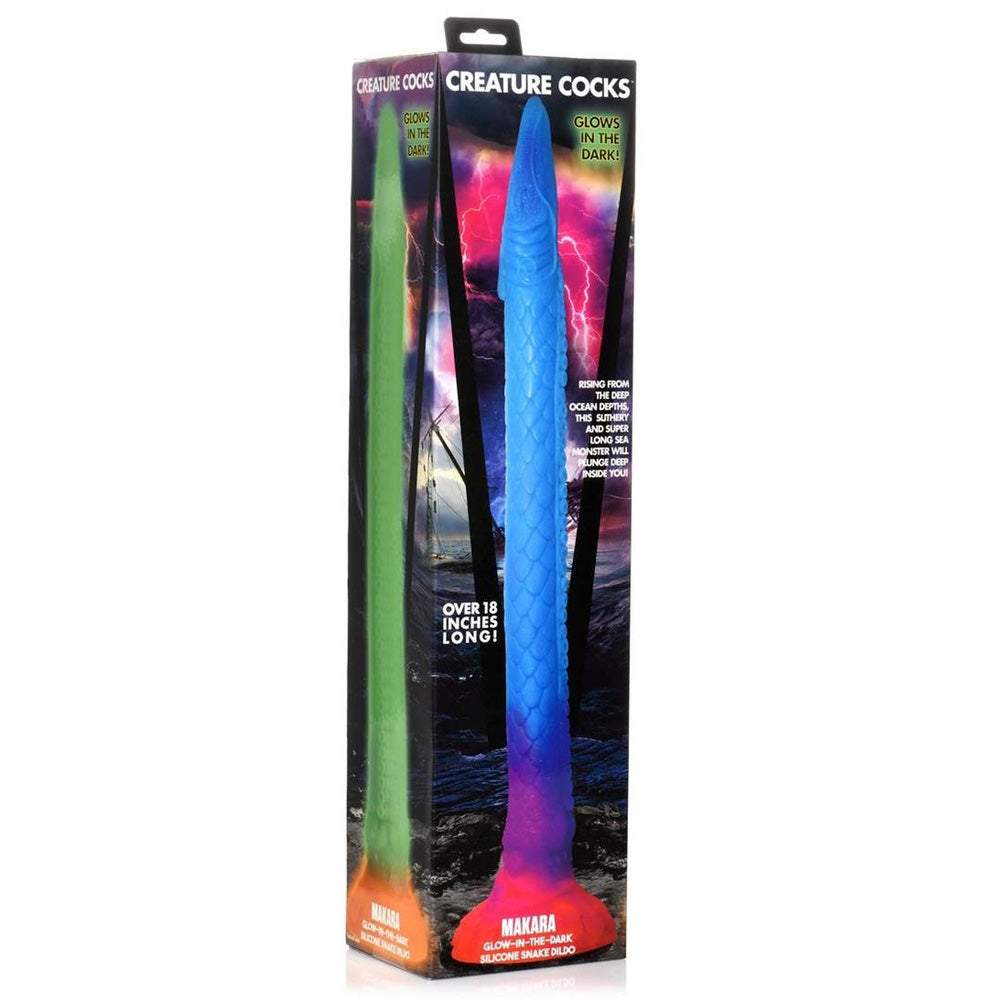 Glow in the Dark Makara Snake Dildo - Realistic Silicone Creature Cock for Adults | Perfect for Fantasy Play, BDSM, and Sensual Exploration