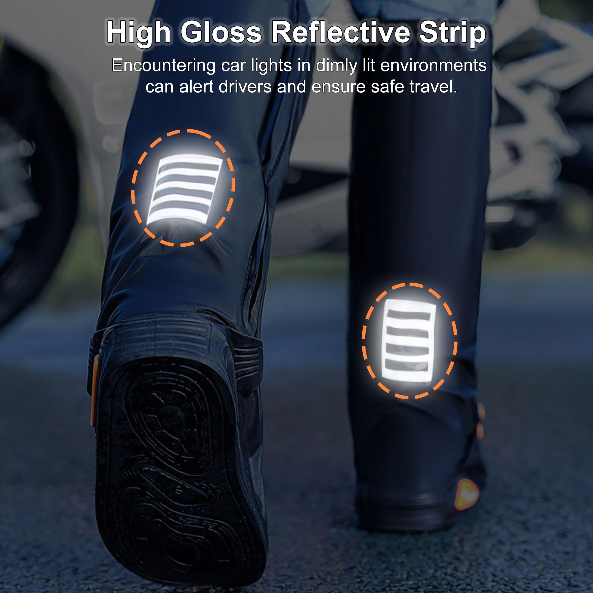 Waterproof Rain Shoe Covers for Men & Women - Slip-Resistant Overshoes for Outdoor Work, Commuting & Hiking (Black, Medium Size) - Perfect for Rainy Days, Snowy Weather & Wet Conditions