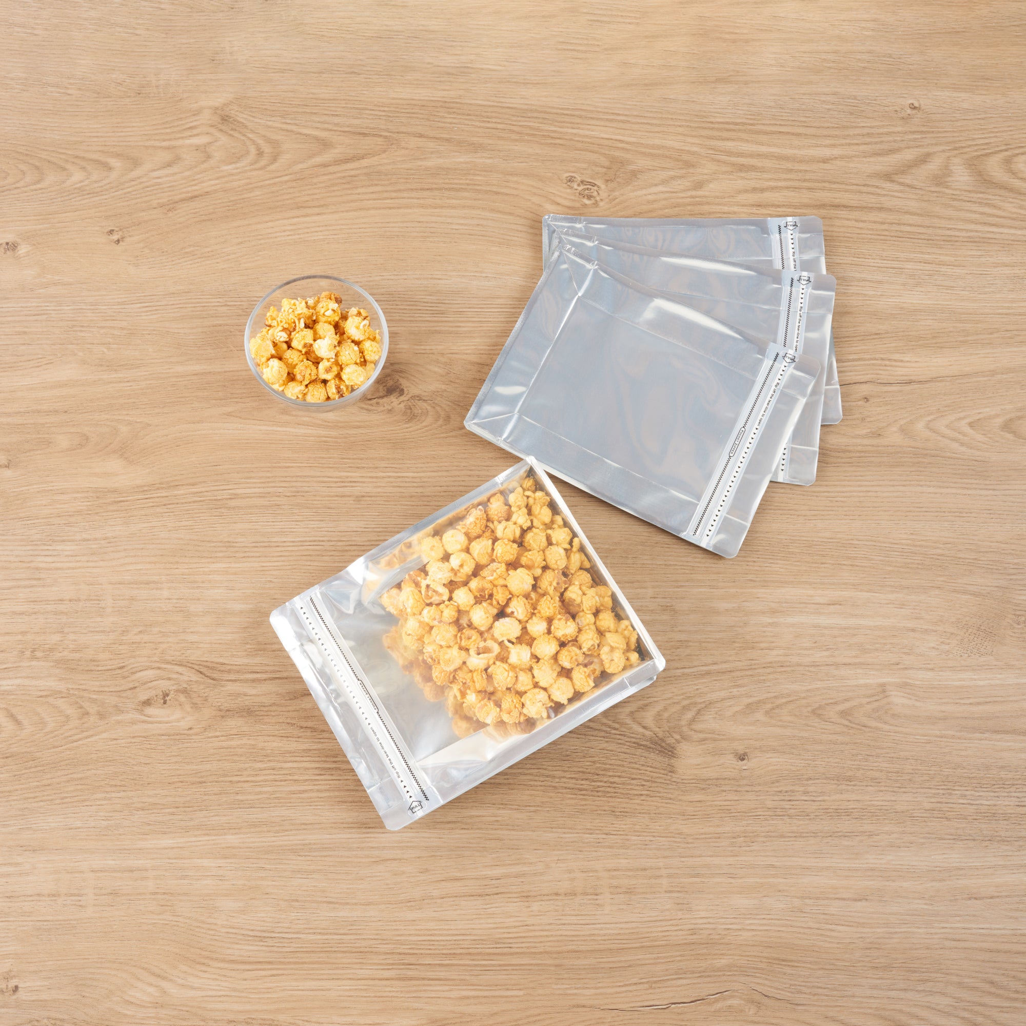 Premium White Plastic Large Snack Bags - Double Seal, Rip Lock & Heat Sealable (9.5
