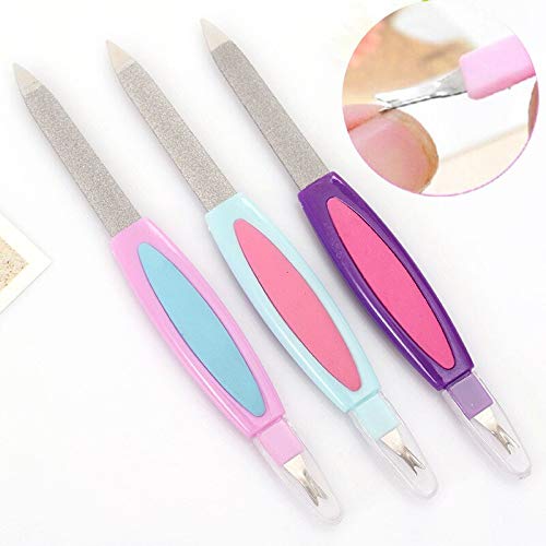 Professional Nose Hair & Eyebrow Scissors Set - Stainless Steel Facial Hair Trimmer with Straight & Rounded Tips for Ear Hair, Mustache, Beard Grooming - Includes Nail File - Perfect for Men's Grooming Kit & Travel Essentials
