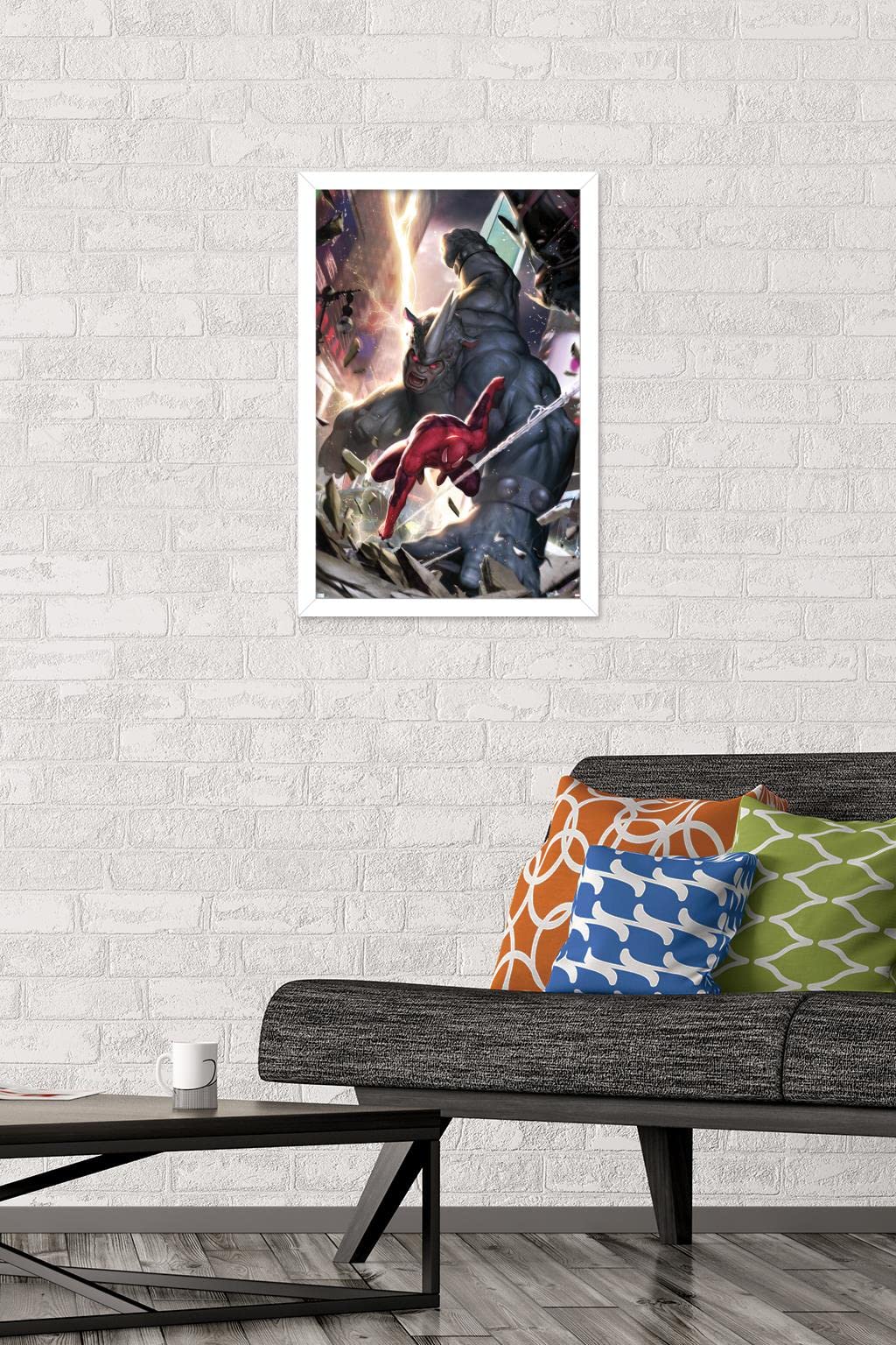 Marvel Comics Spider-Man vs Rhino & X-23 #10 Wall Poster - 22.4