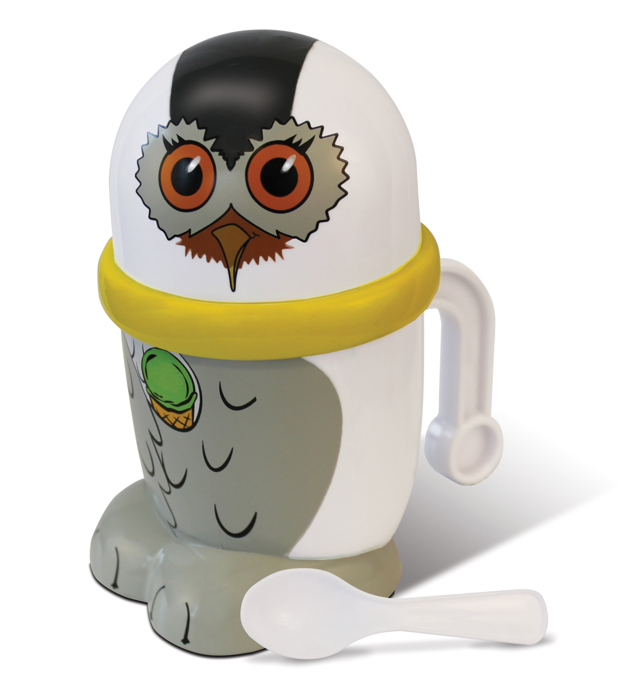 Personal-Size Ice Cream Maker - Instant DIY Mini Ice Cream & Slushy Machine for Kids & Adults (Snowy Owl Design) | Perfect for Birthday Parties, Summer Treats & Family Fun