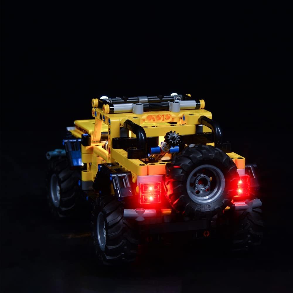 Kyglaring LED Light Kit for Technic Jeep Wrangler Lego 42122 Building Blocks Model - Classic Version (Not Included Model) - Perfect for DIY Lego Car Lighting Projects and Nighttime Displays