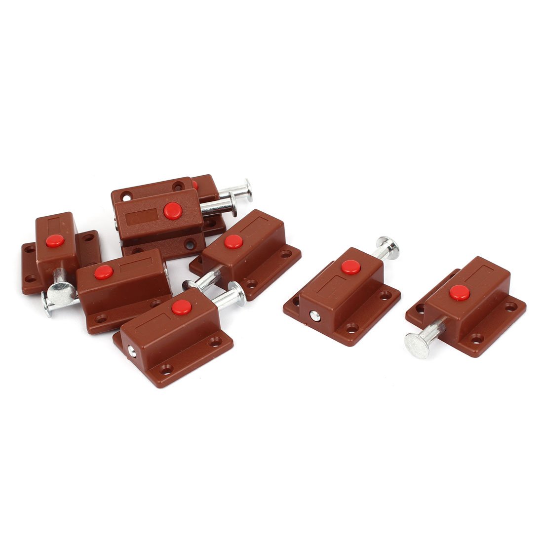 uxcell 8pcs Spring Loaded Window Push Button Automatic Door Bolt Latches Lock - Secure Sliding Doors, Cabinets & Furniture