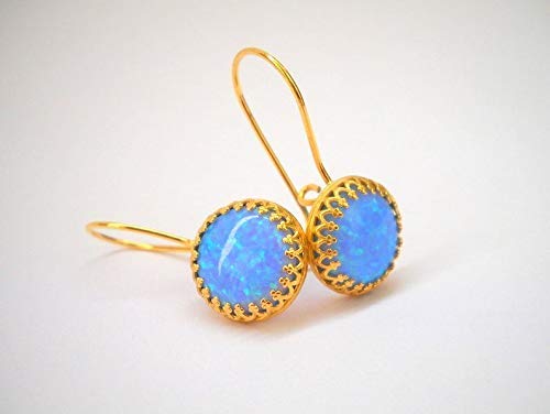 Opal Stone Gold Filled Drop Earrings for Women - Elegant Bohemian Handmade Jewelry - Perfect Birthday Gift & Bridesmaid Present - Ideal for Weddings, Parties & Special Occasions
