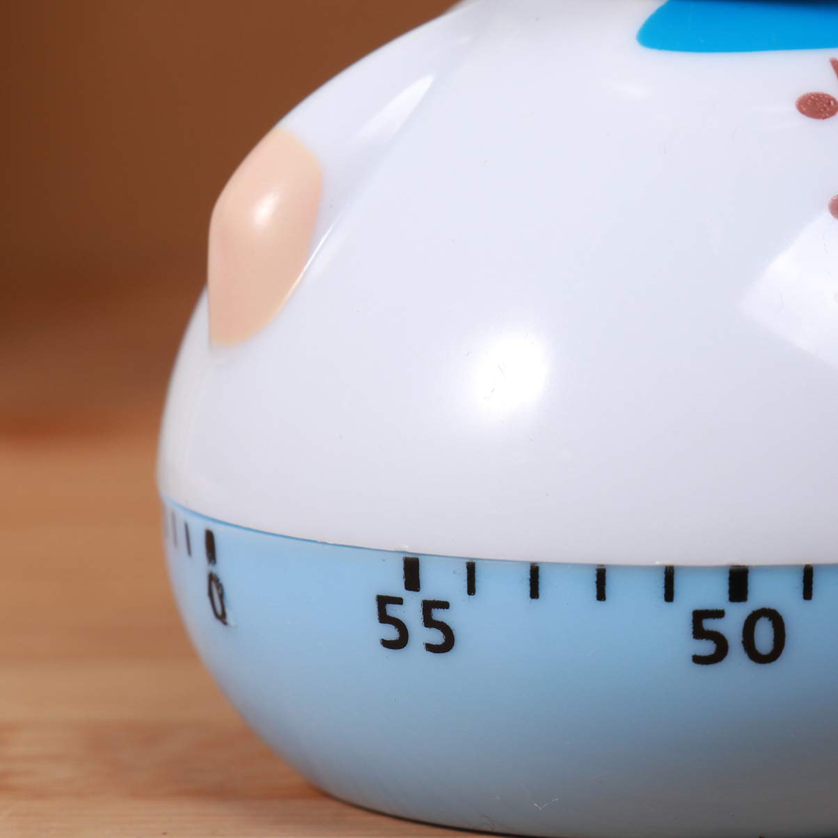 DOITOOL Cute Sky-Blue Kitchen Timer - Manual Cooking Alarm Clock for Baking, Cooking & Home Decor - Perfect for Chefs, Bakers & Kitchen Enthusiasts