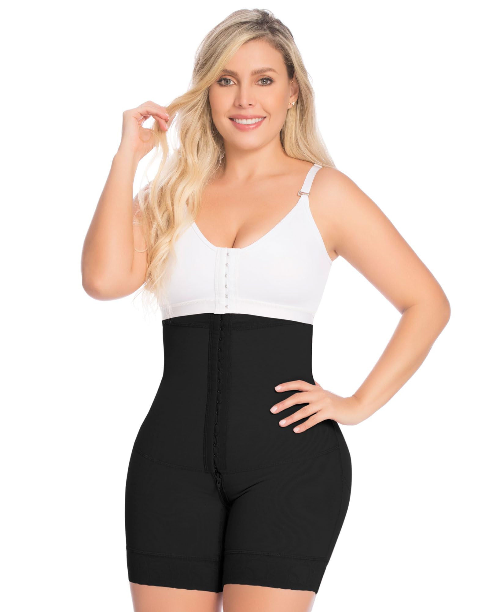 DELIE Fajas Colombianas 346 High Compression Butt Lifting Shapewear Shorts - Tummy Control BBL Shorts for Women | Postpartum Recovery & Body Shaping Under Clothes