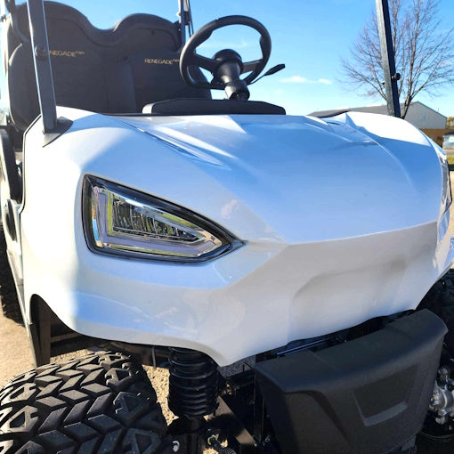 48V Electric Golf Cart 4 Seater - Renegade Light Edition Utility UTV in Silver | Perfect for Golf Courses, Campuses & Resort Transportation