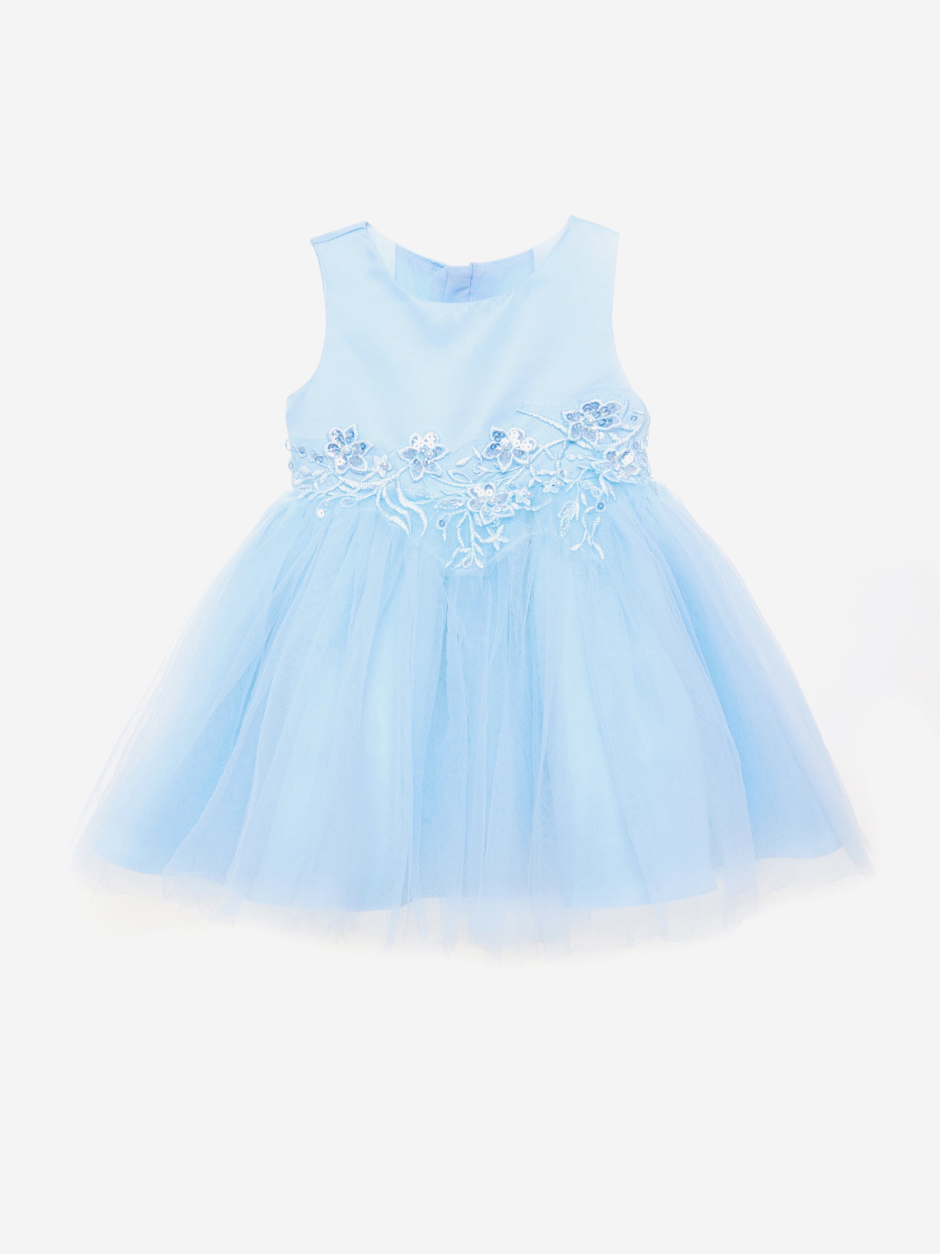 Blue Starlight Baby Girls Dress - Perfect for Birthday Parties & Special Occasions